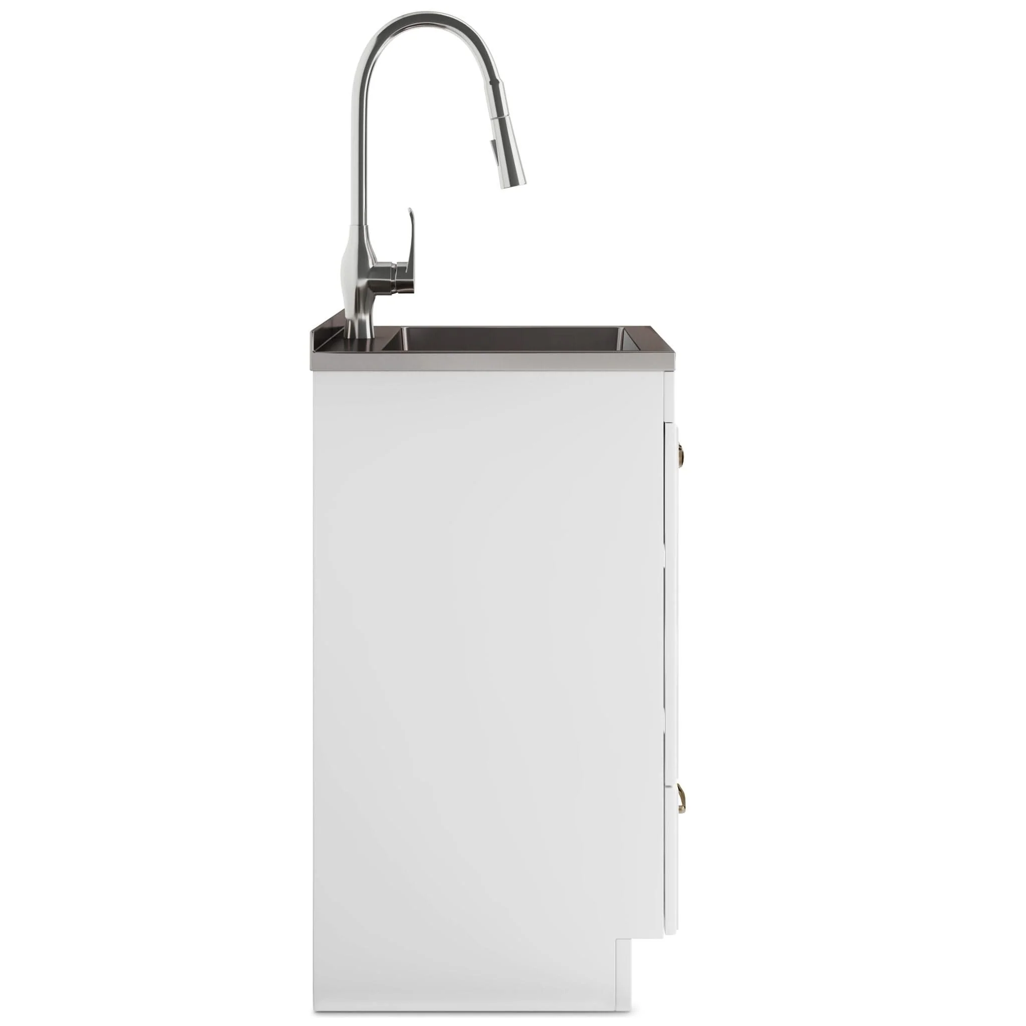 Lawrence - Laundry Cabinet With Faucet And Stainless Steel Sink - Image 3