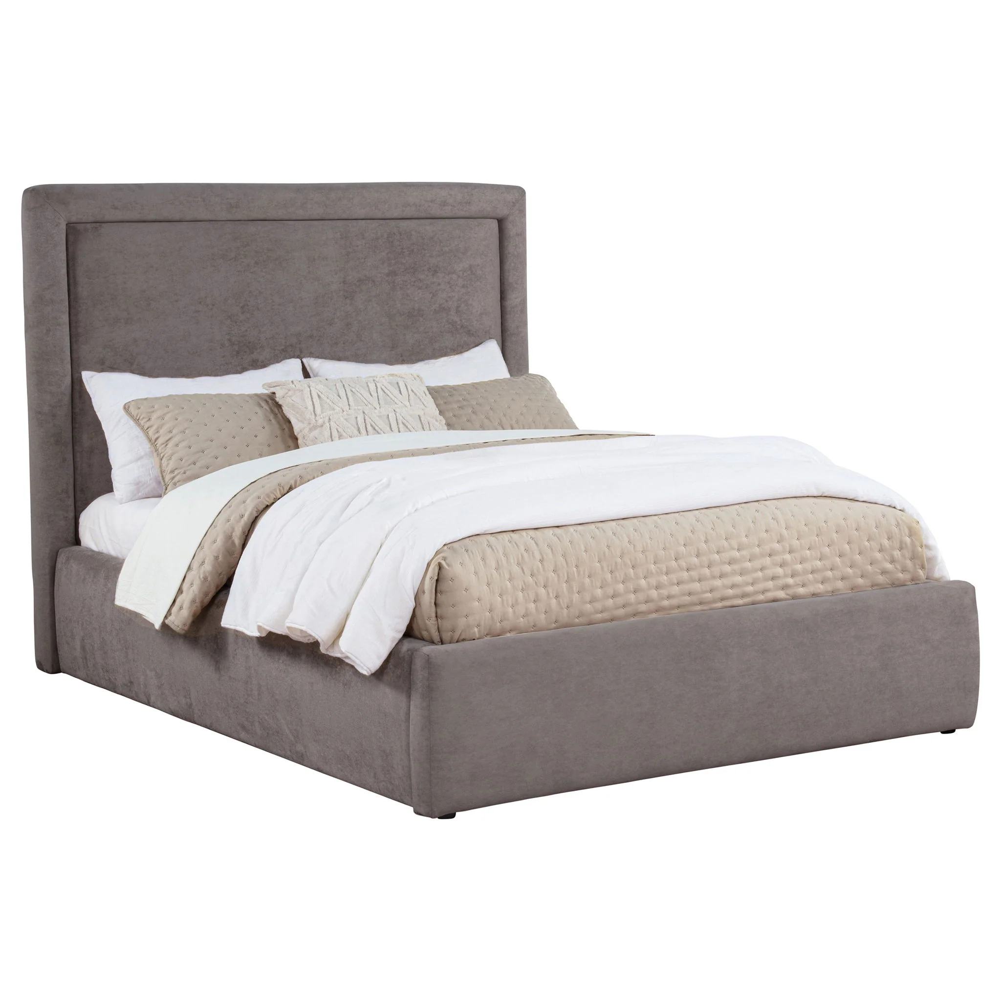 Lawson 54-inch Upholstered Full Panel Platform Bed Mushroom - Image 3