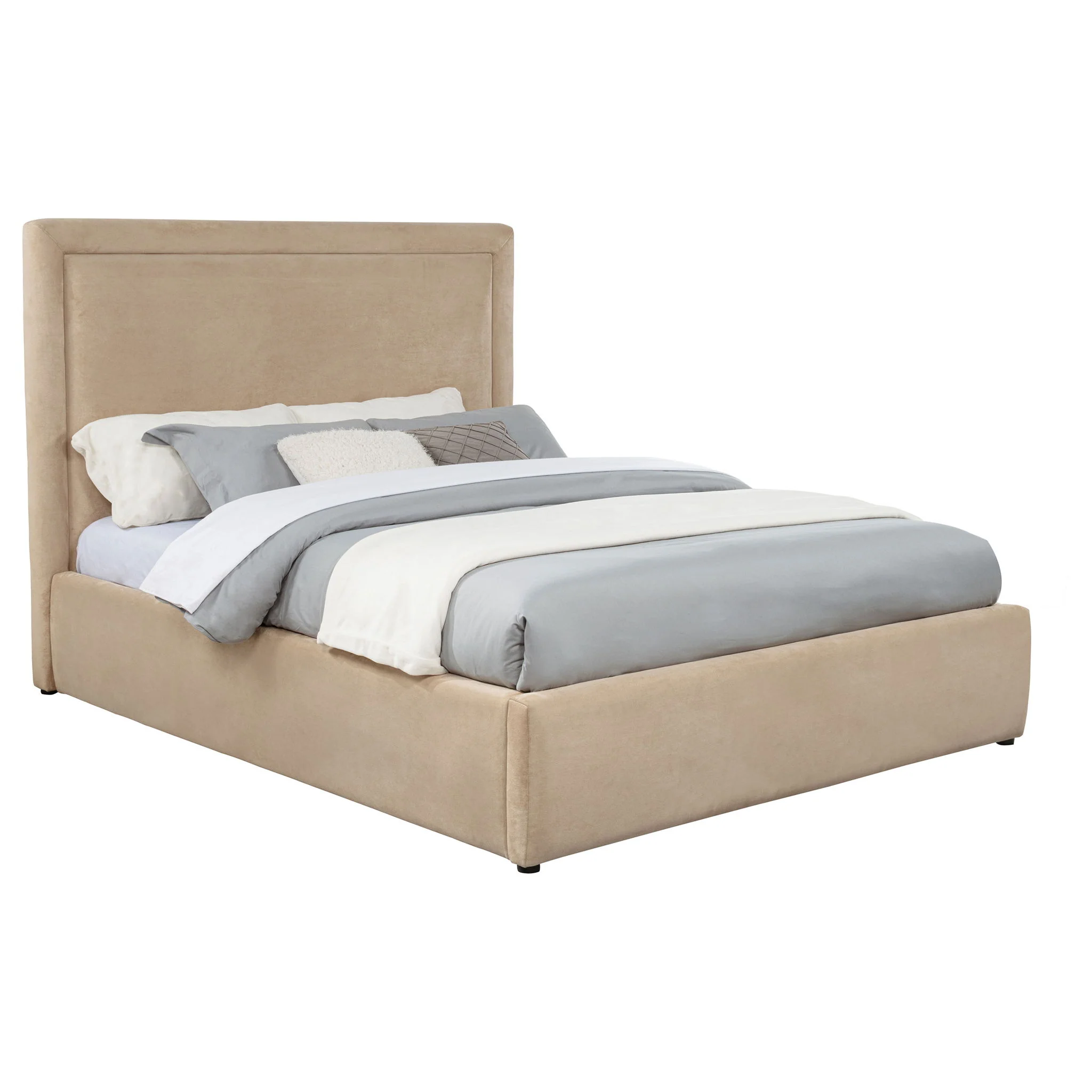 Lawson 54-inch Upholstered Queen Platform Bed Light Saddle - Image 4