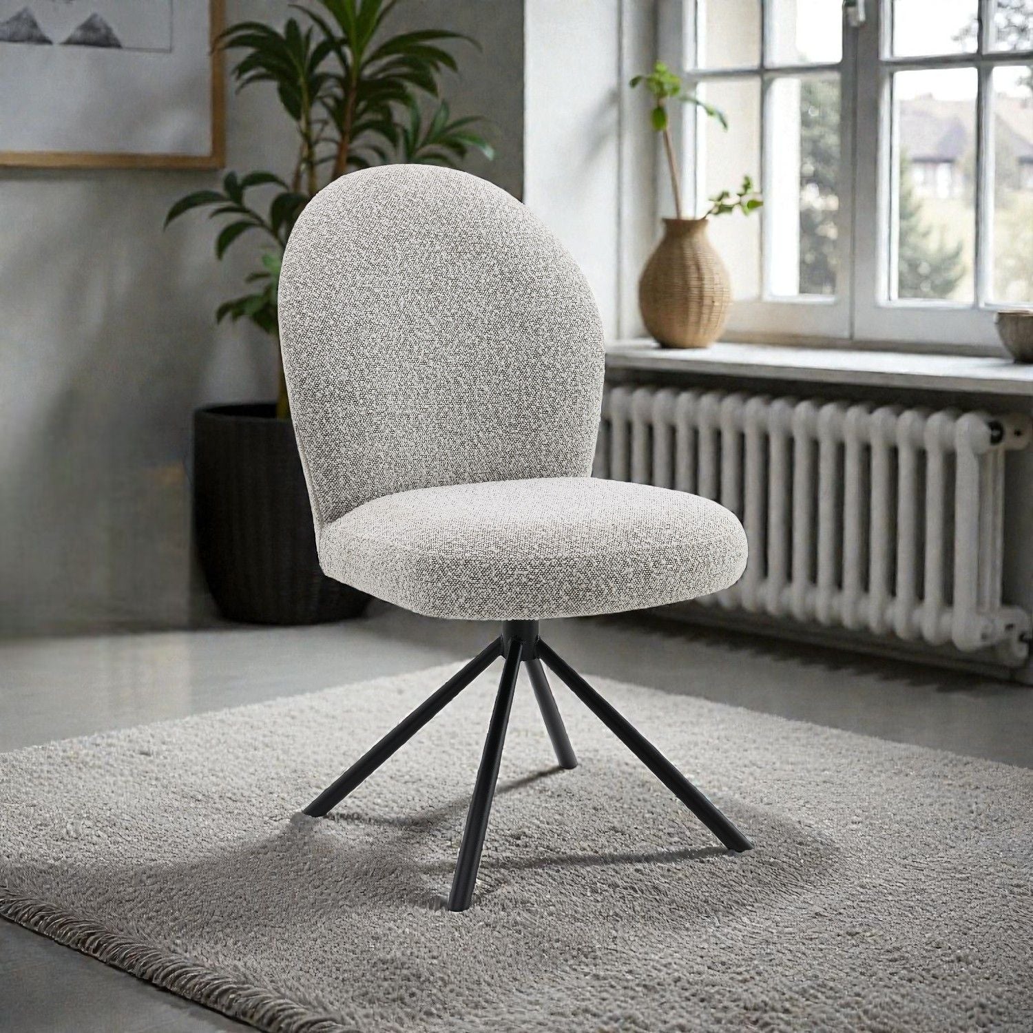 Side Chair With Swivel (Set of 2) - Gray - Image 4