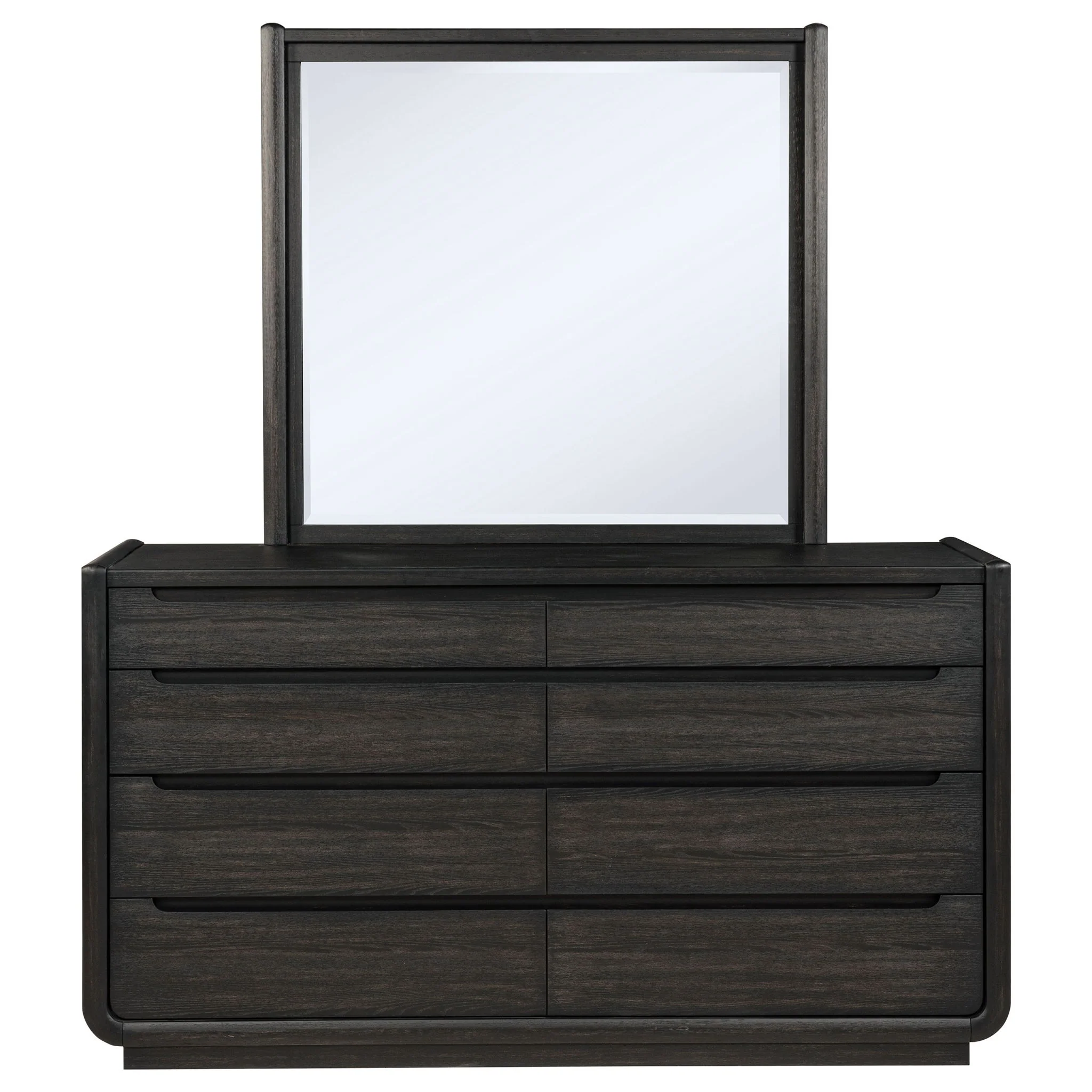 Leandro 8-drawer Bedroom Dresser with Mirror Burnished Black - Image 4