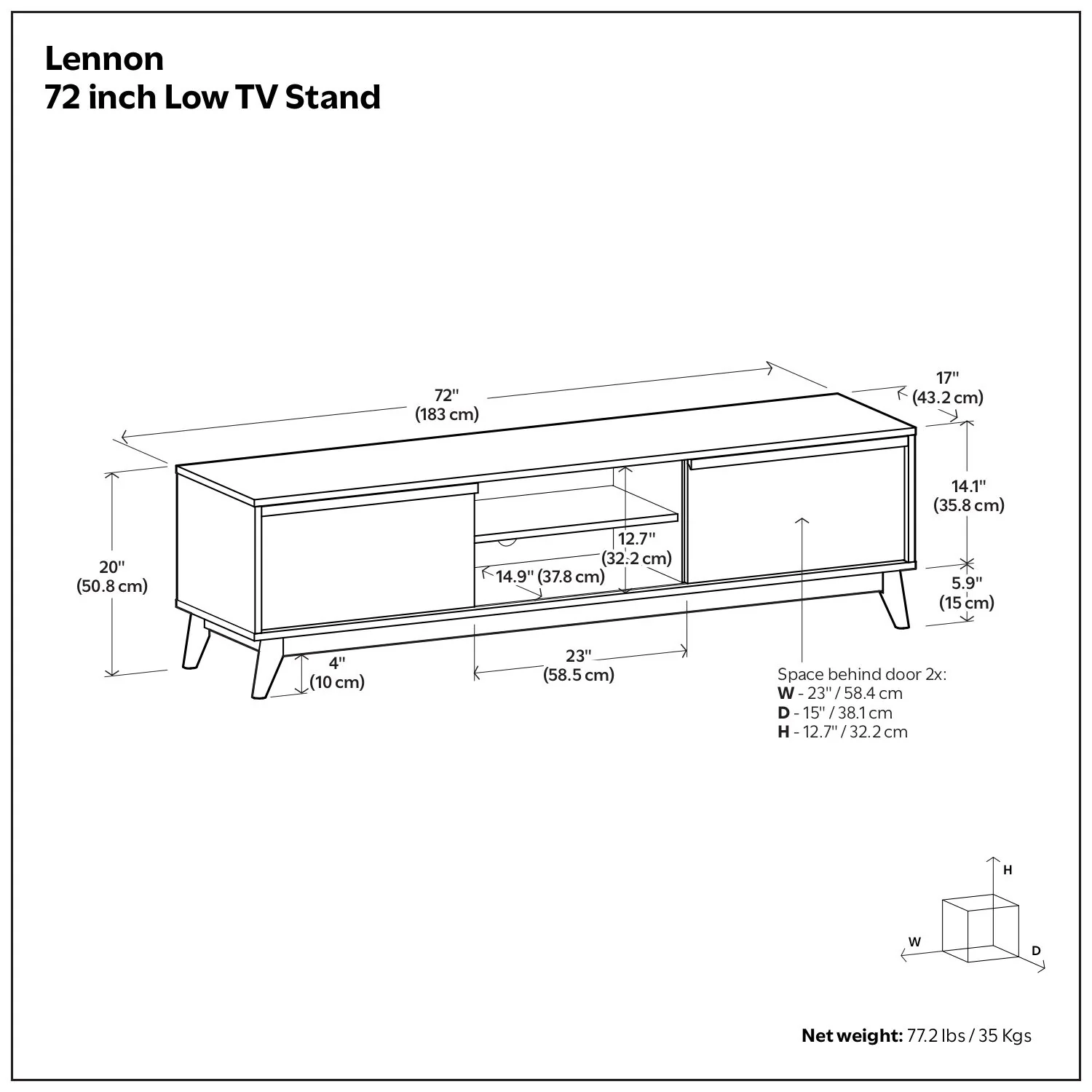 Lennon - Handcrafted Low TV Stand - Image 4