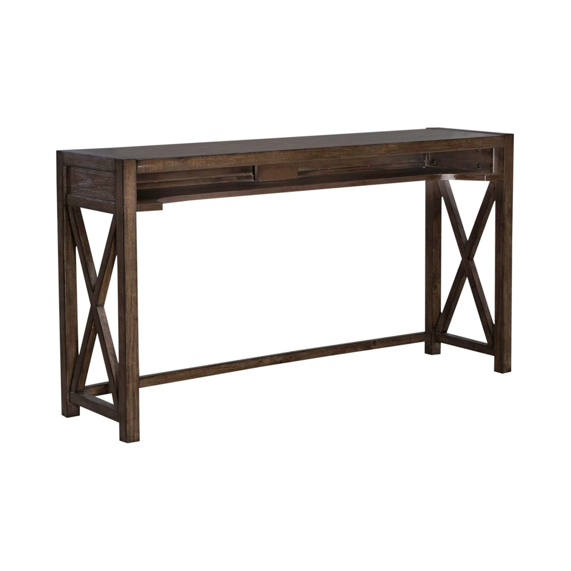 Lennox - Console Bar Table - Weathered Chestnut - Image 4