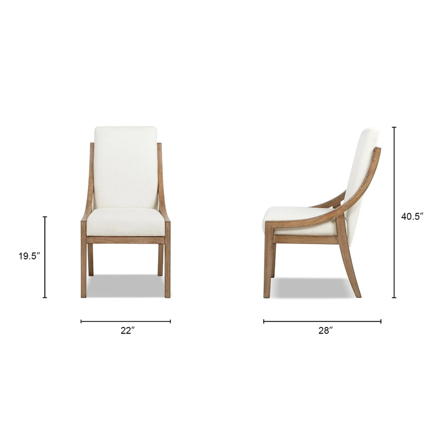 Lennox - High Back Upholstered Dining Chair (Set of 2) - Light Beige - Image 3