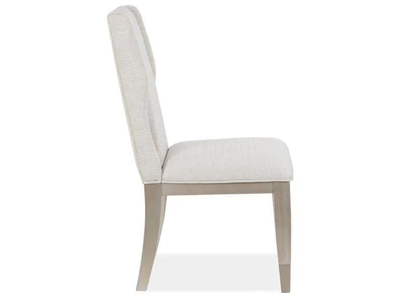 Lenox Silver Mist Upholstered Dining Side Chair with Glam Contemporary Design - Image 2