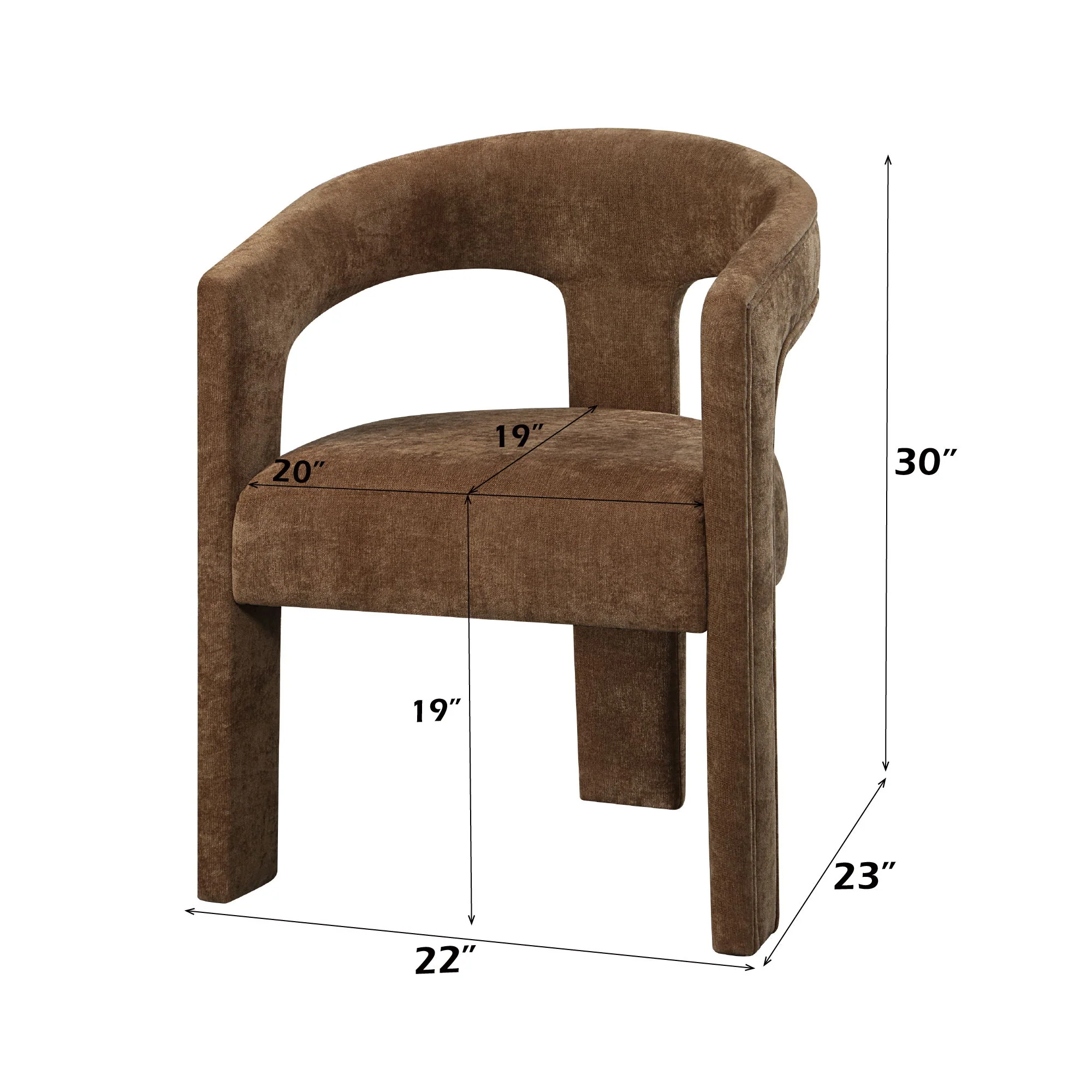 Leonardo - Arm Chair (Set of 2) - Brown - Image 3