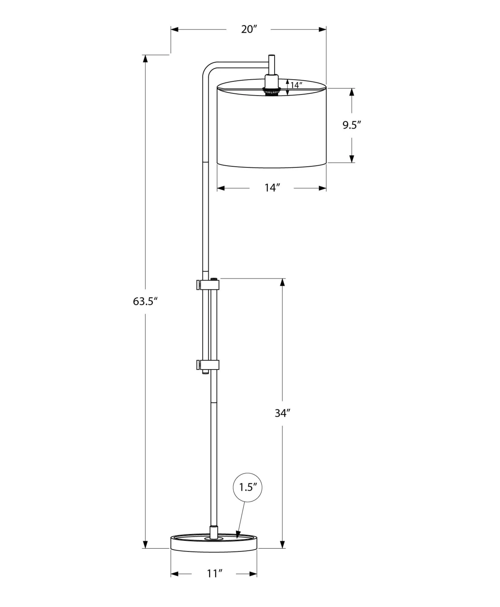 Lighting, Metal Floor Lamp - Image 7