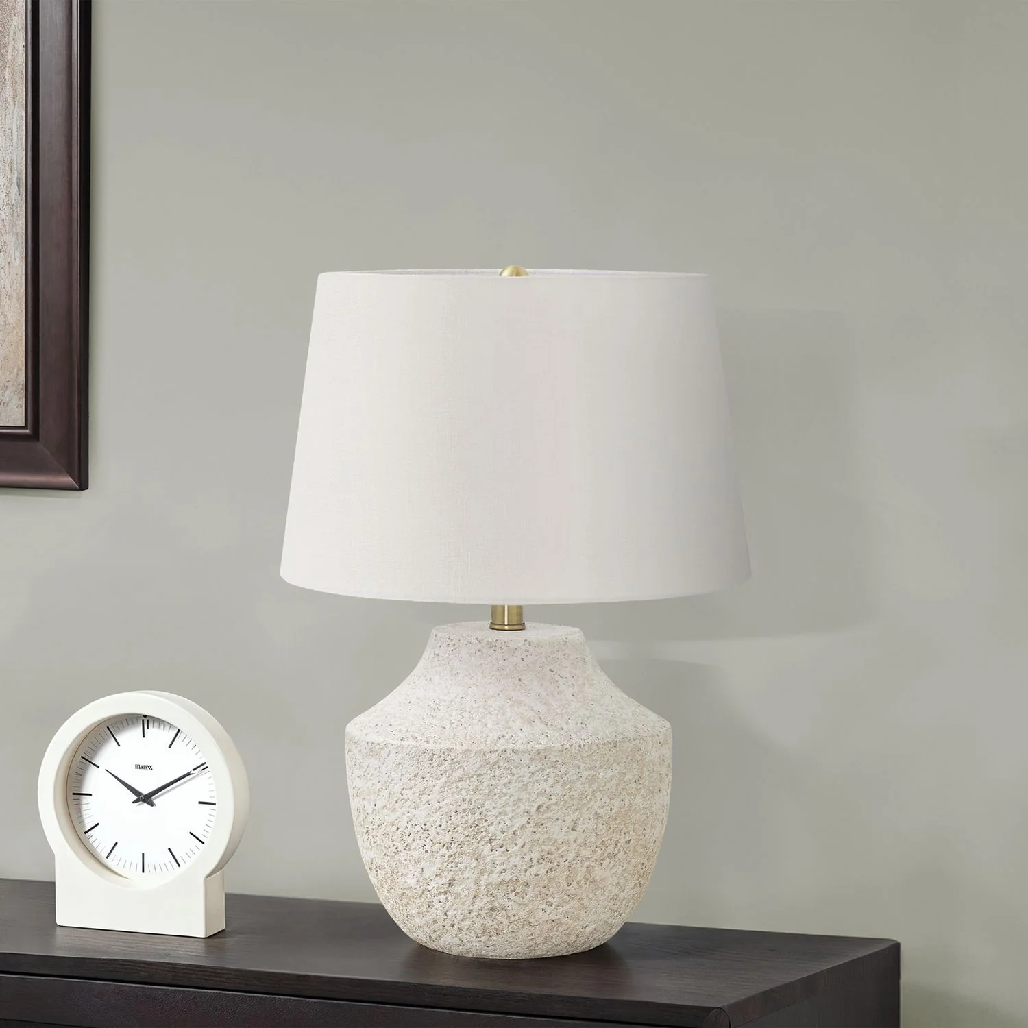 Lighting, Modern Table Lamp, Concrete - Cream - Image 2