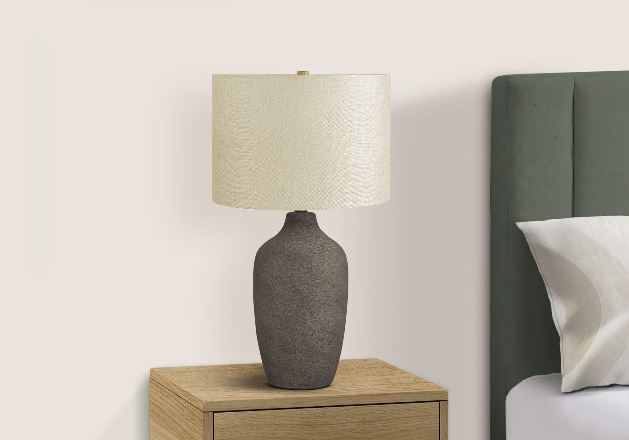 Lighting, Table Lamp, Ceramic, Resin, Contemporary - Gray - Image 3