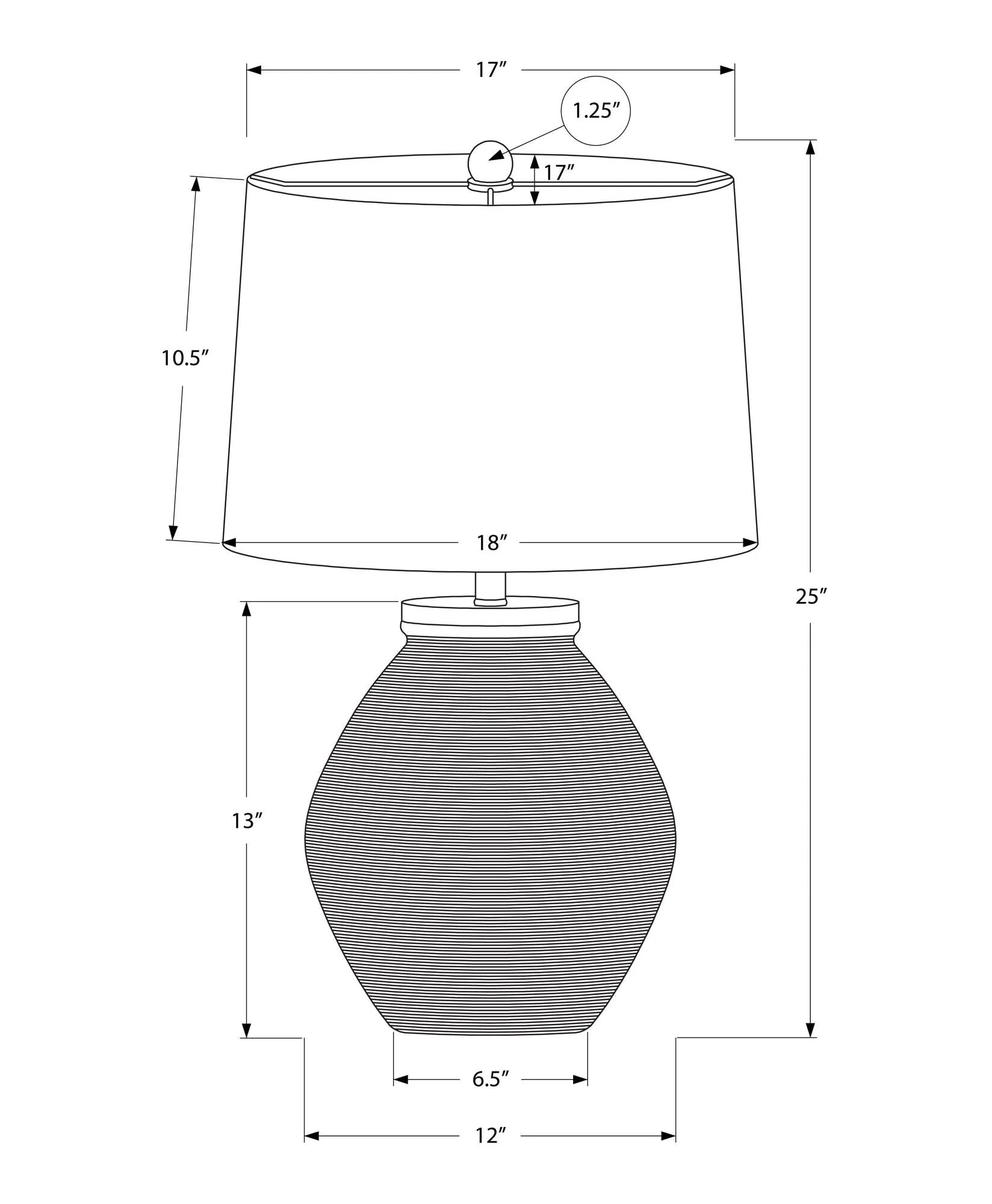 Lighting, Table Lamp, Concrete, Contemporary - Black / Cream - Image 4