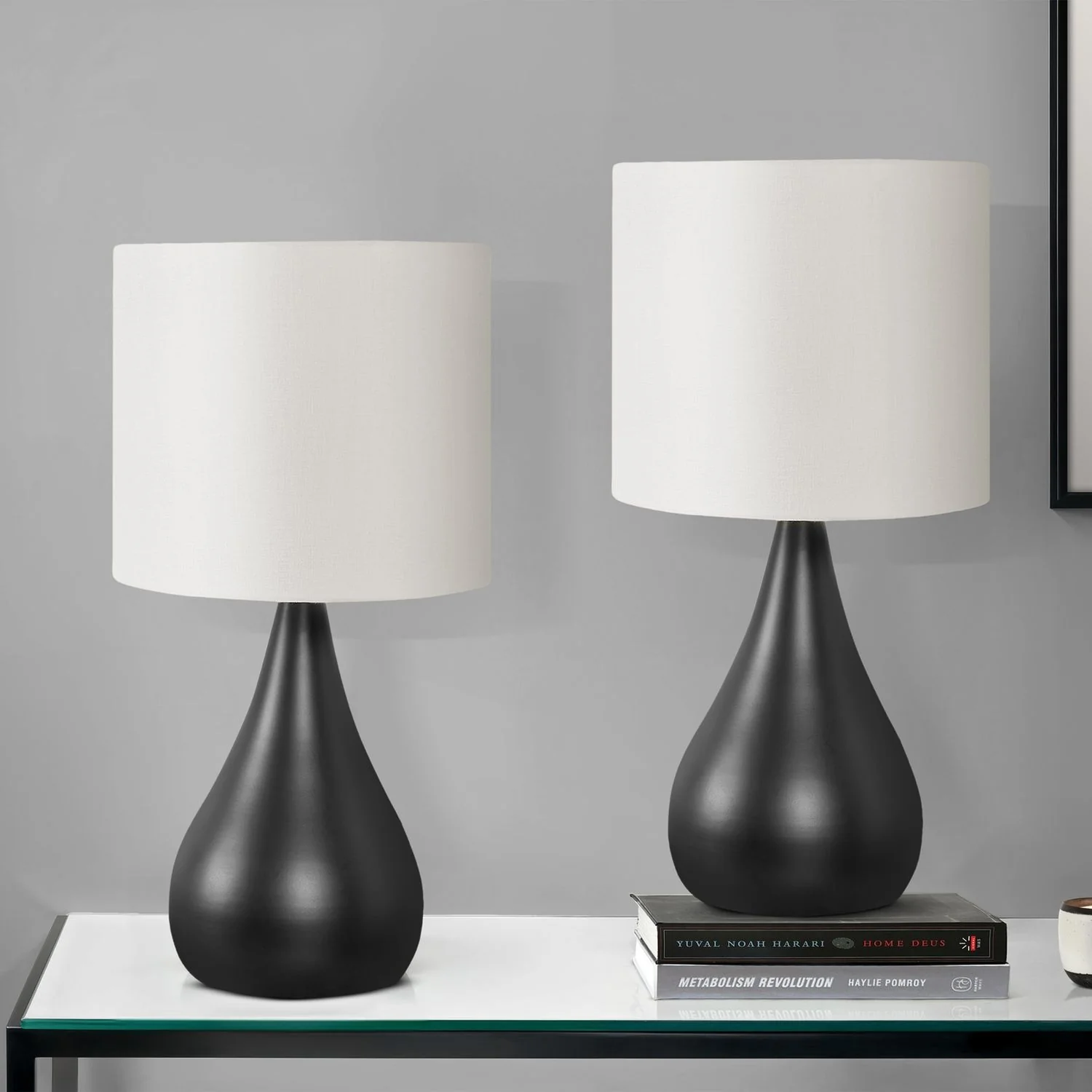 Lighting, Table Lamp, Contemporary (Set of 2) - Black - Image 3