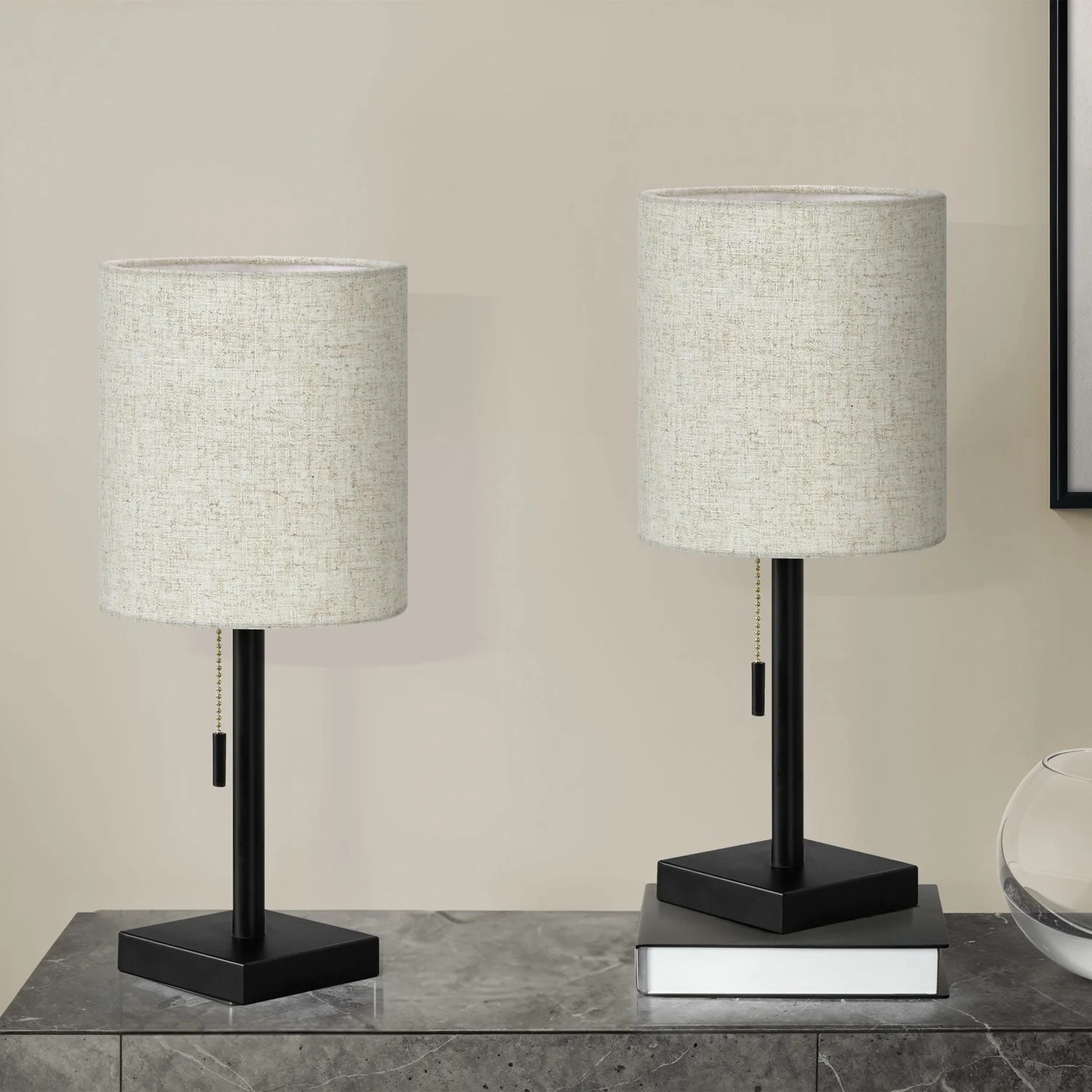 Lighting, Table Lamp, USB Port Included, Nickel, Contemporary (Set of 2) - Image 3