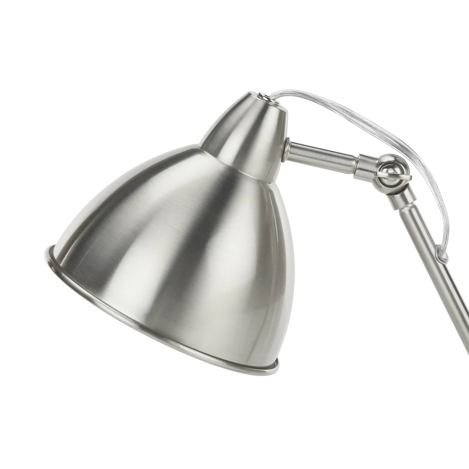 Lighting, Table Lamp, USB Port Included, Nickel Metal, Nickel Shade, Modern - Silver - Image 2
