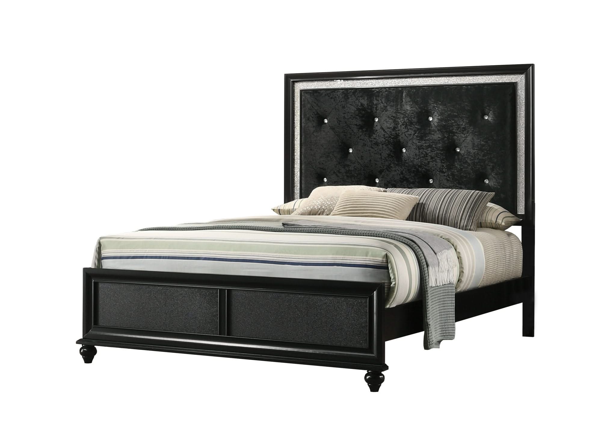Lila - Queen 4 Piece Bedroom Set - Black - Image 3