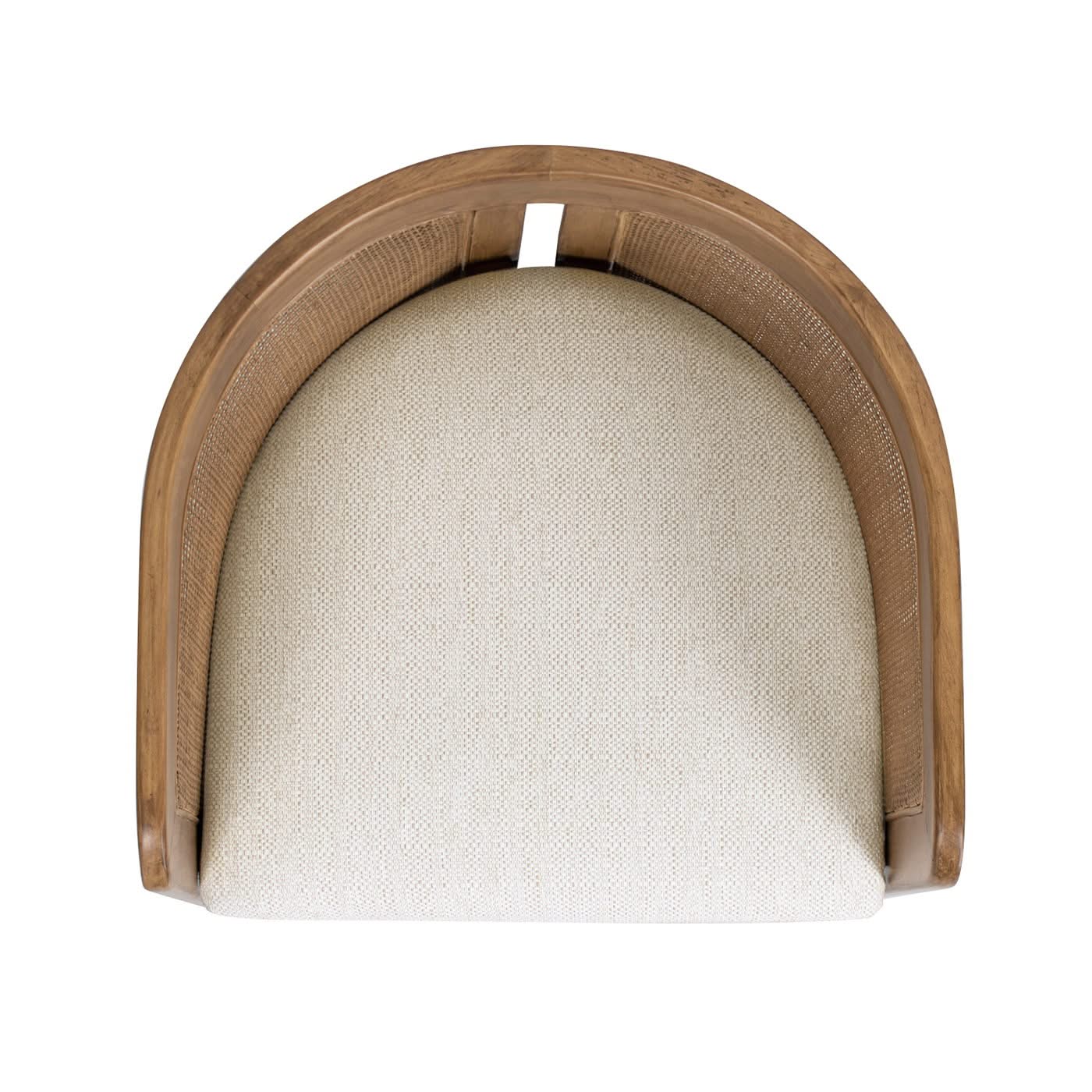 Lilith - Curved Upholstered Dining Chair, Stain Resistant High - White Pepper - Image 3