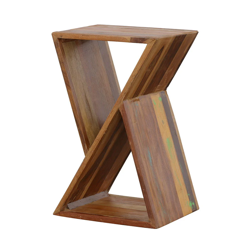 Lily Solid Reclaimed Wood Accent Side Table Natural - Image 2
