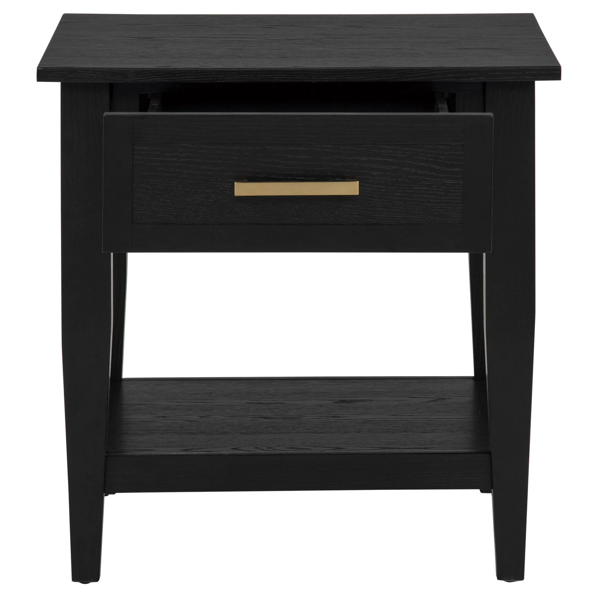 Lindenton 1-drawer Wood Occasional Side End Table Black - Image 3