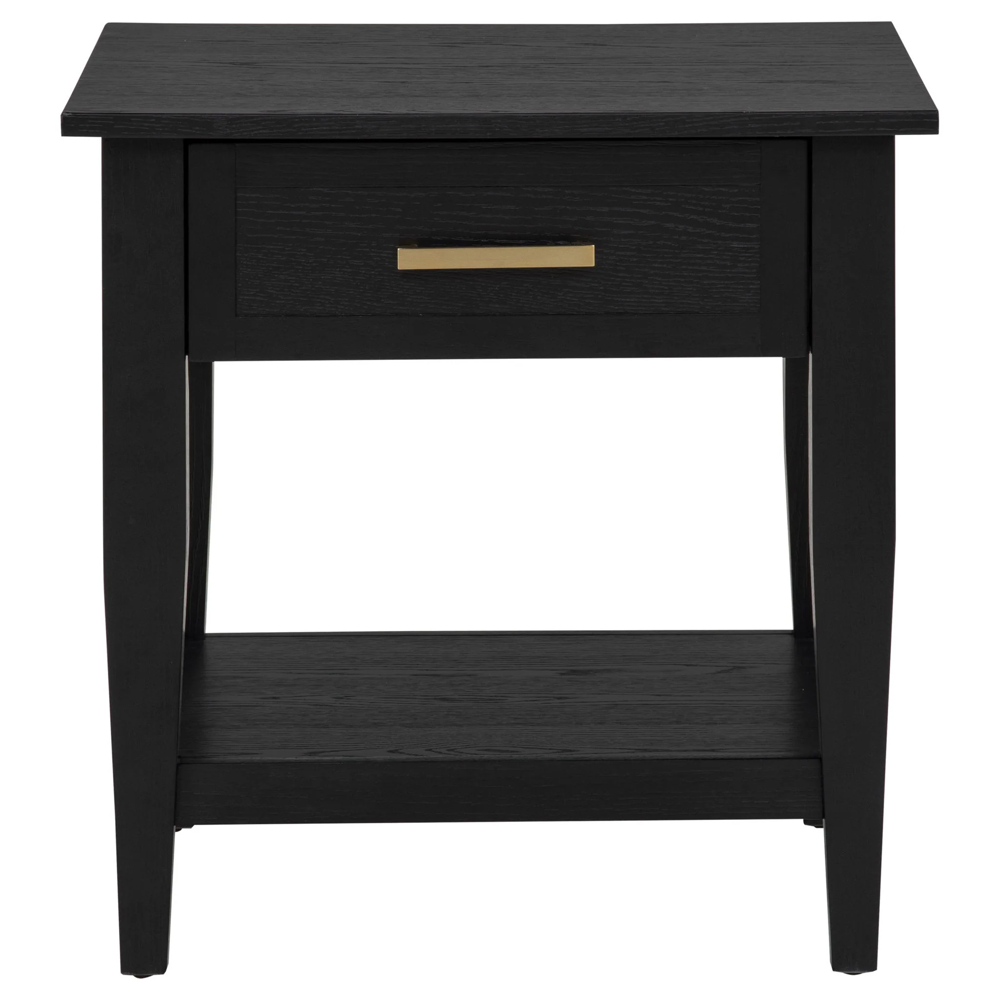 Lindenton 1-drawer Wood Occasional Side End Table Black - Image 4