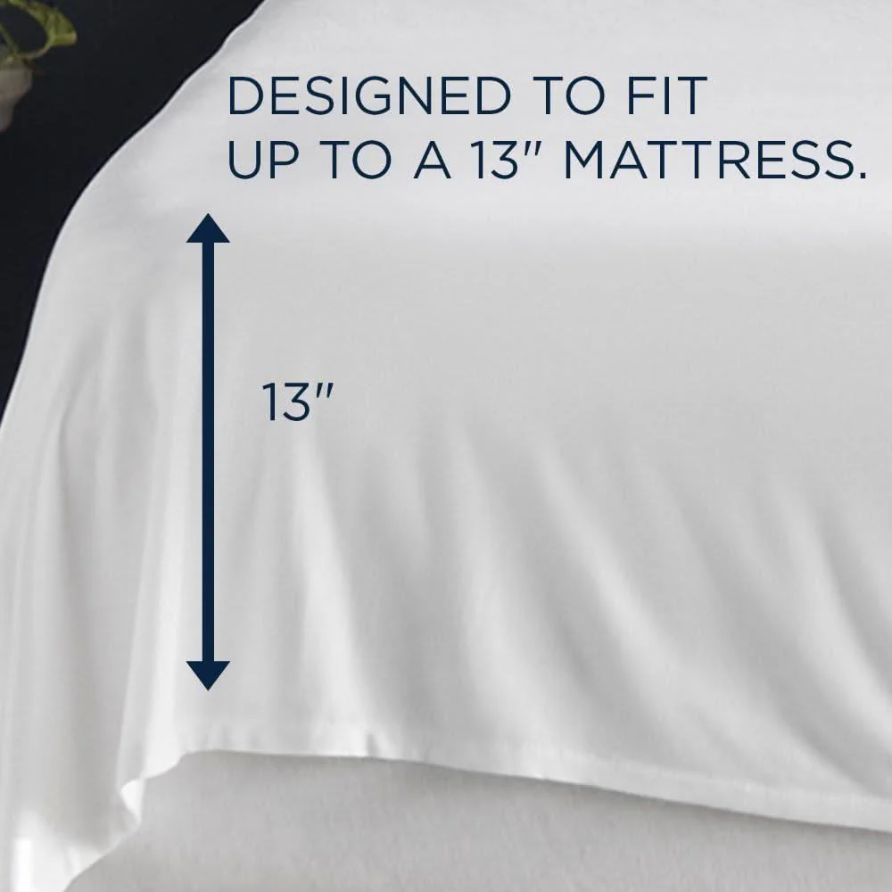 Linens - Tempur Rayon from Bamboo Sheet Set - White - Image 3