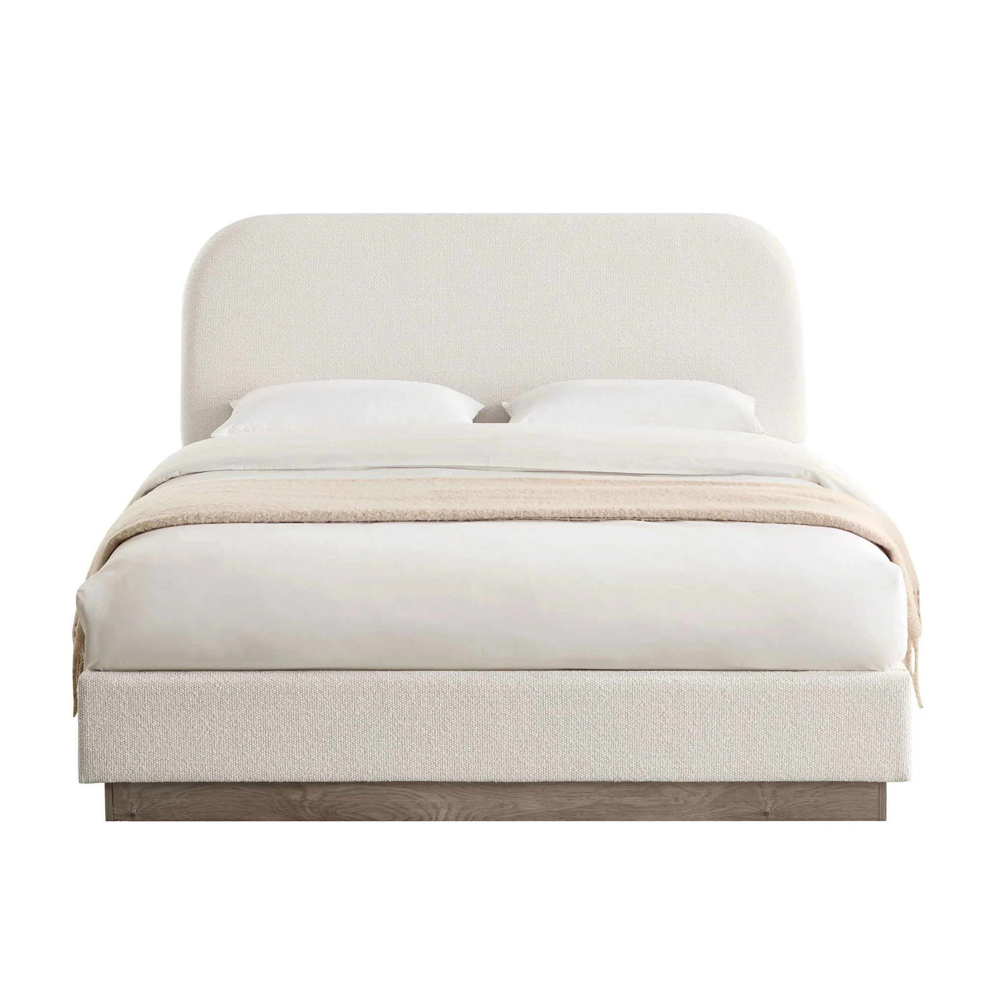 Linton - Upholstered Platform Bed With Curved Headboard