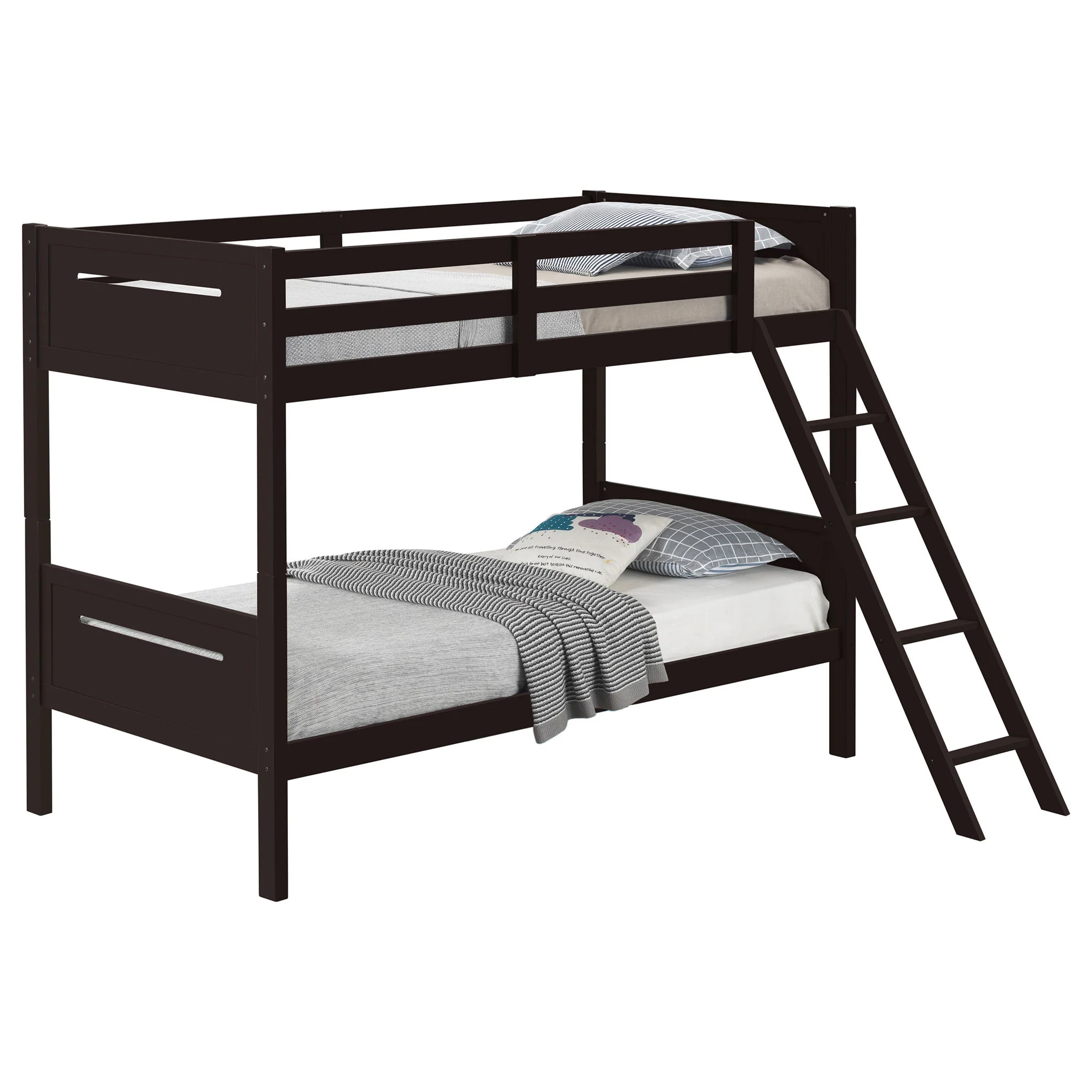 Littleton Wood Twin Over Twin Bunk Bed Espresso - Image 2