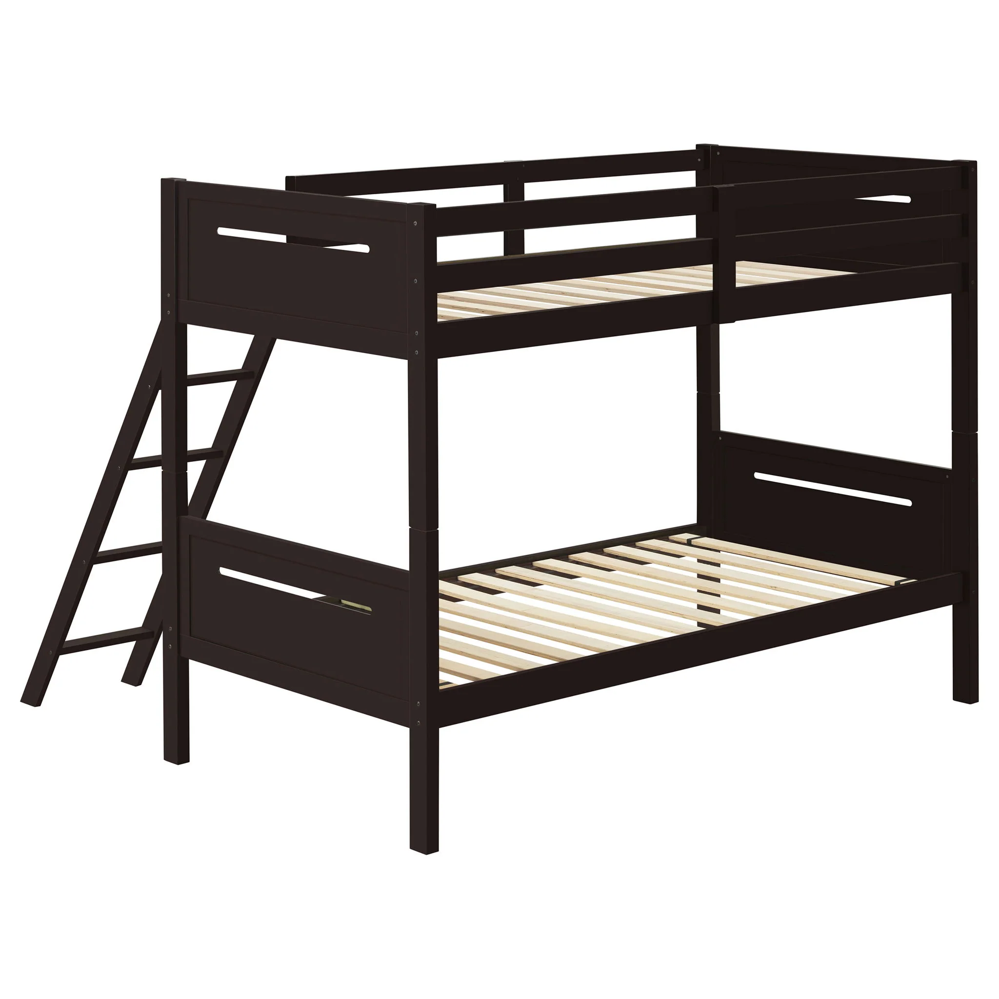 Littleton Wood Twin Over Twin Bunk Bed Espresso - Image 4