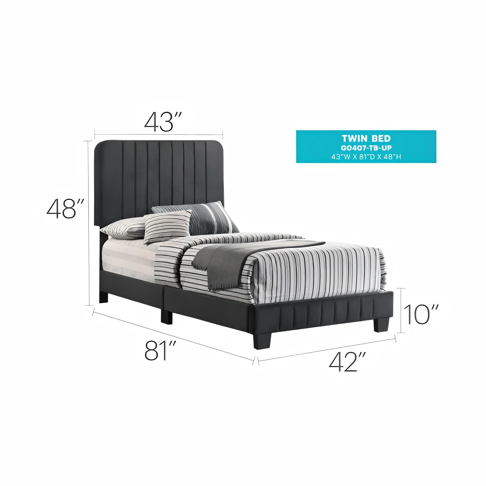 Channel Tufted Bed - Image 40
