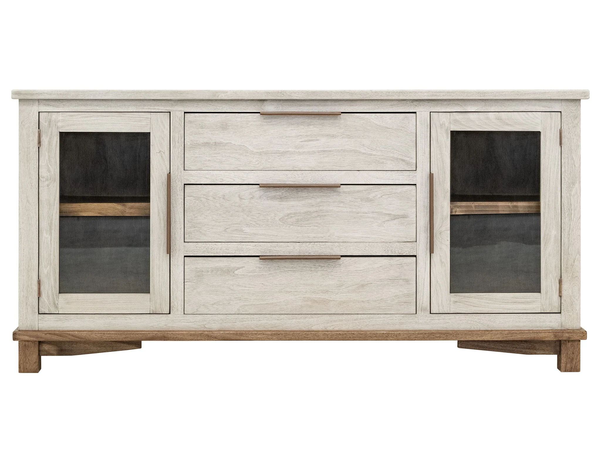 Loft - 3 Drawer & 2 Door Buffet - Gray / Beige - Image 2