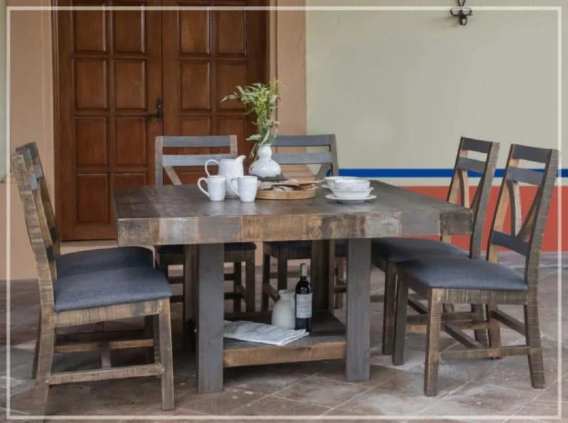 LOFT BROWN 54" SQUARE DINING - Image 2
