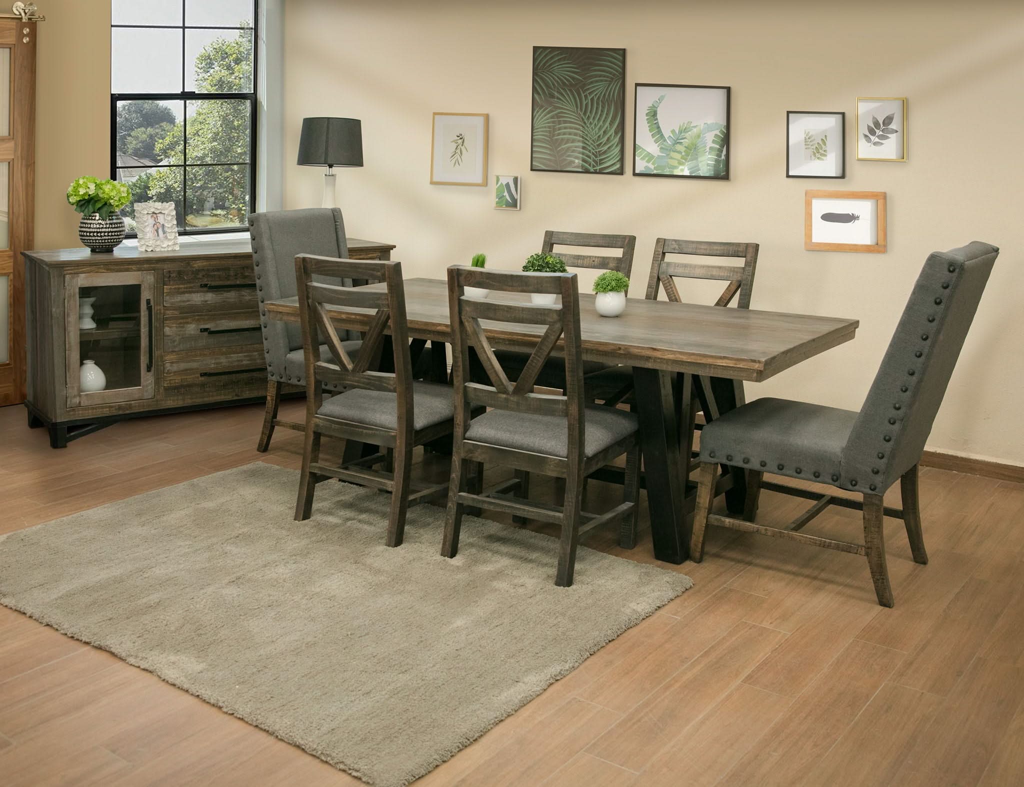 Loft - Upholstered Chair (Set of 2) - Two Tone Gray / Brown - Image 3