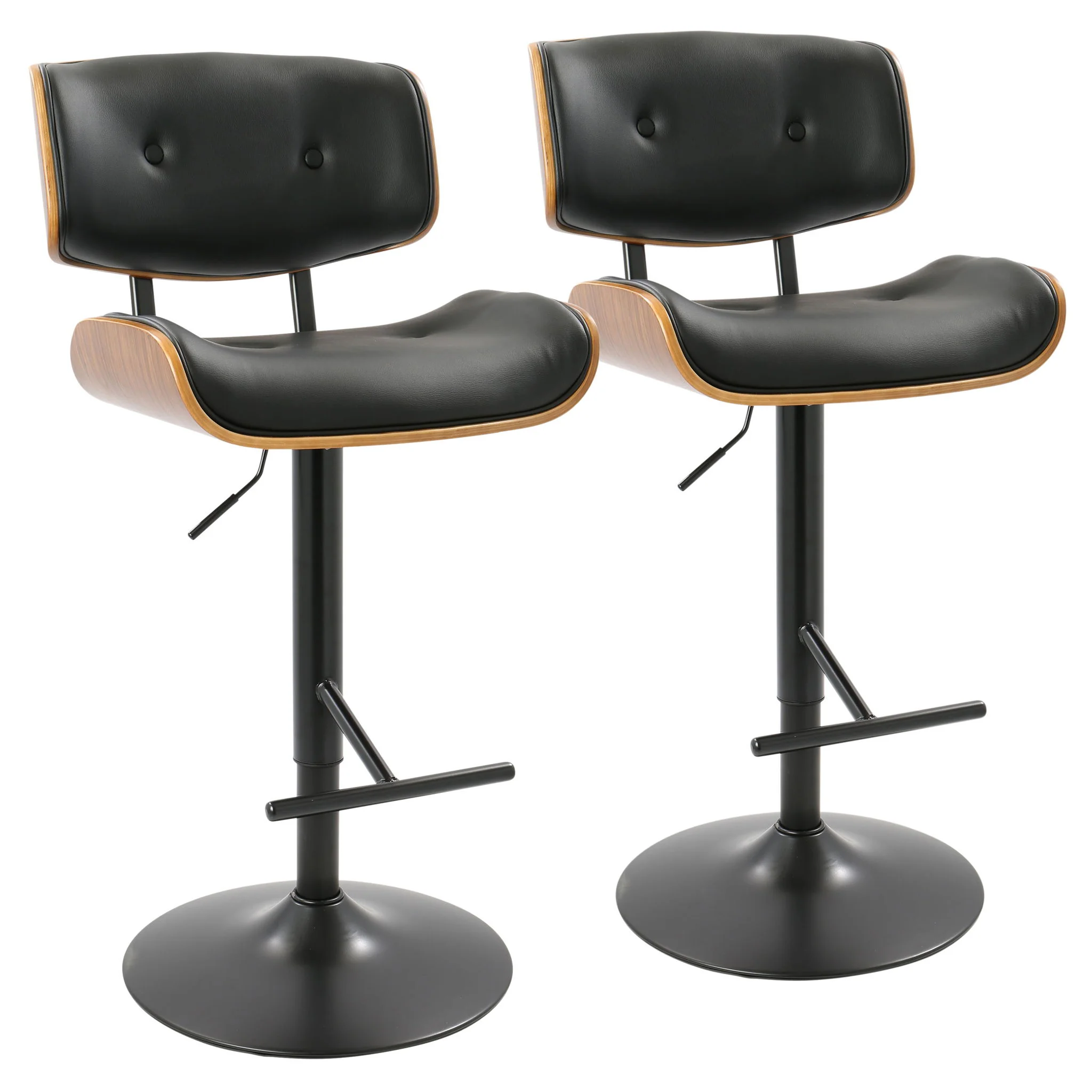 Lombardi - Mid Century Modern Adjustable Barstool - Image 3