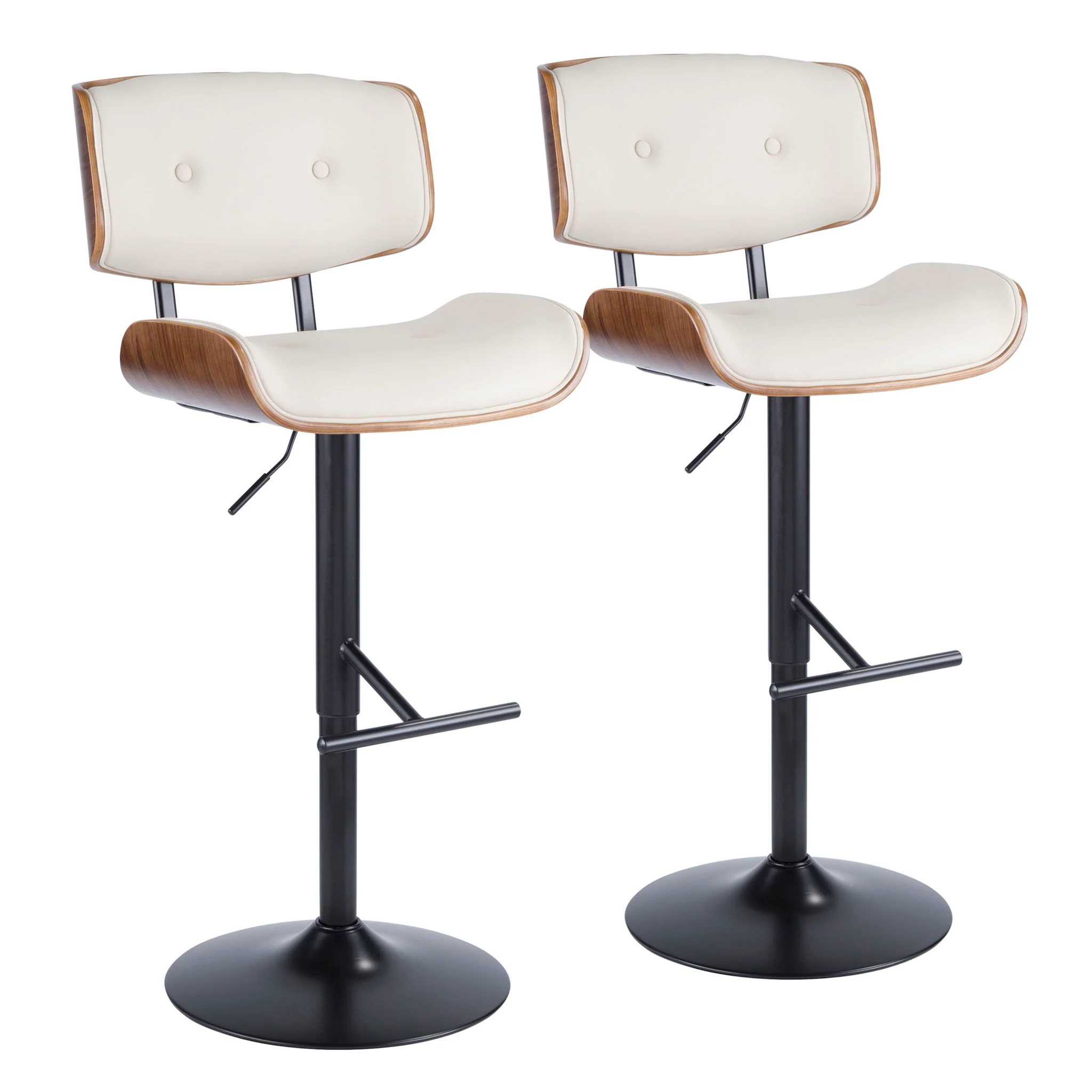 Lombardi - Mid Century Modern Adjustable Barstool - Image 4