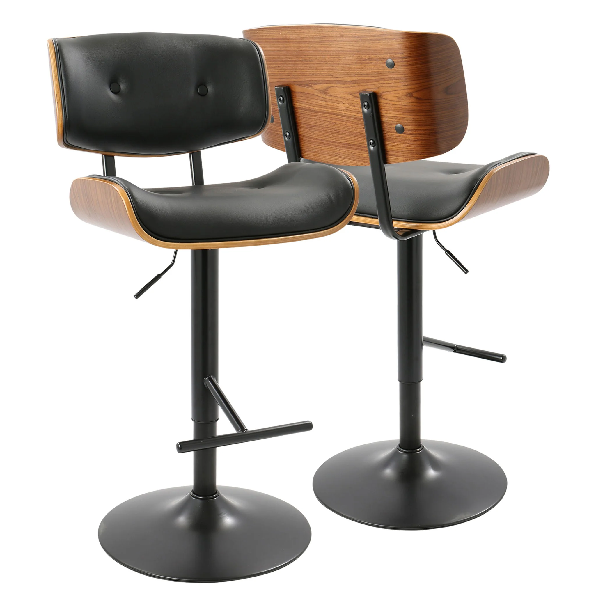 Lombardi - Mid Century Modern Adjustable Barstool - Image 8