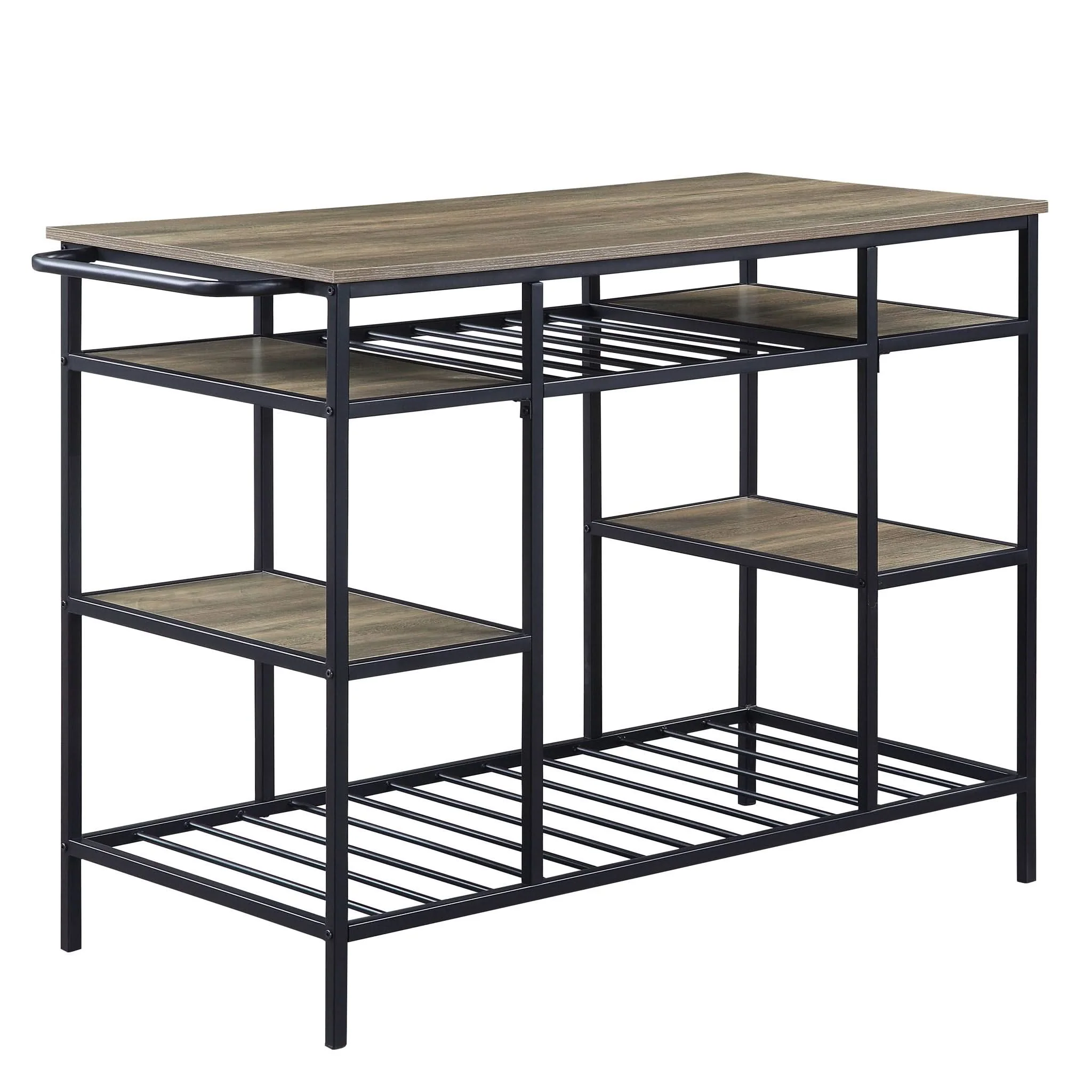 Lona - Kitchen Island - Rustic Oak / Black - Image 2