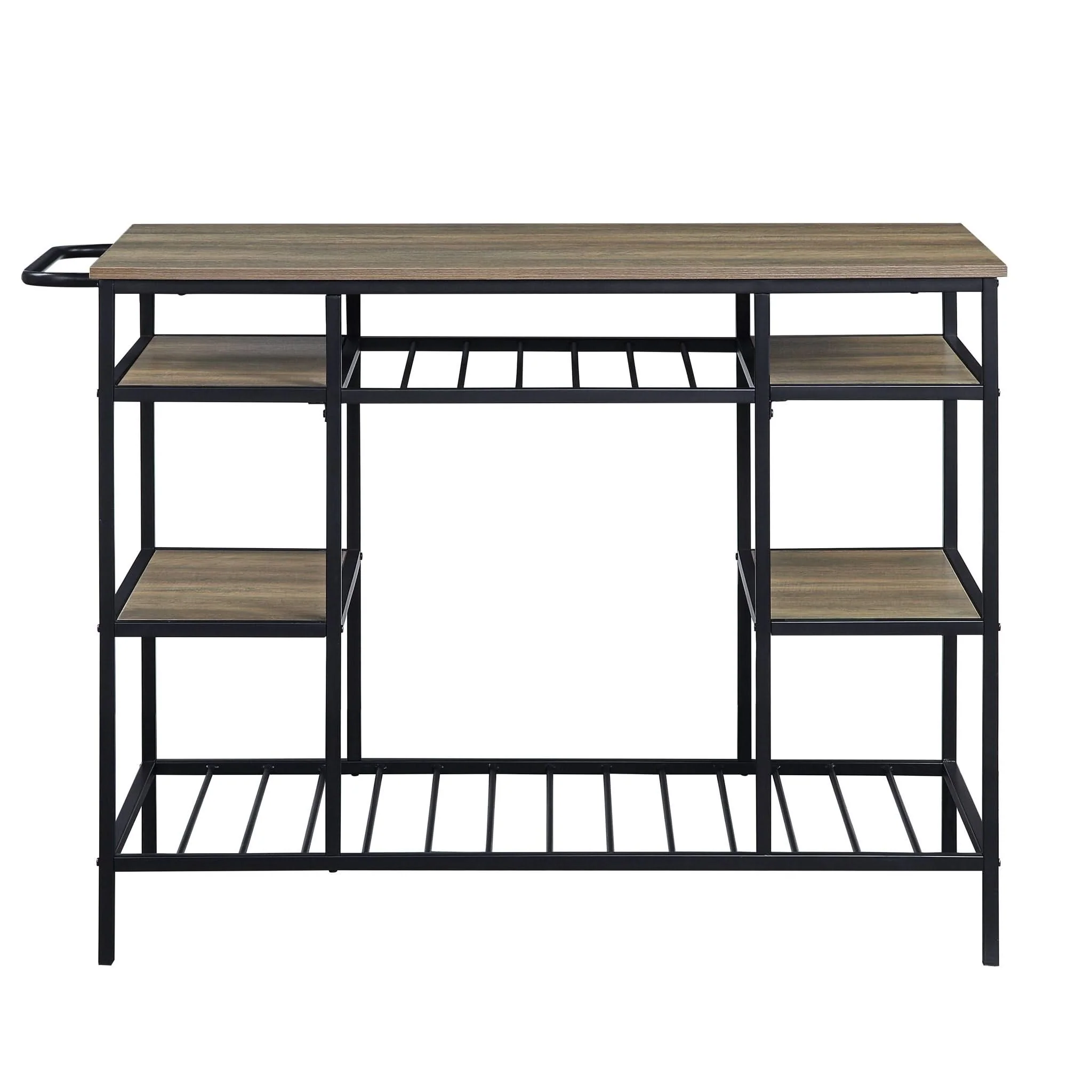 Lona - Kitchen Island - Rustic Oak / Black - Image 3