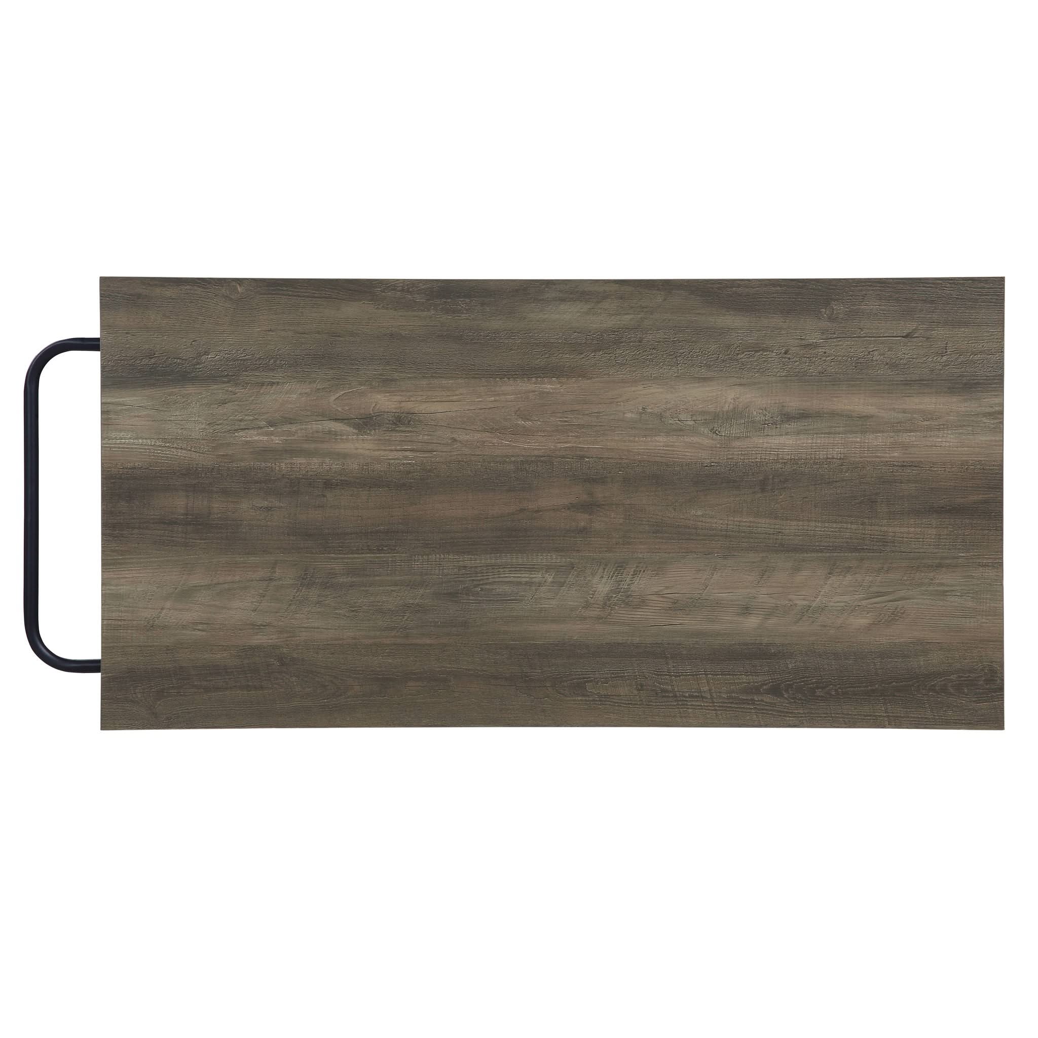 Lona - Kitchen Island - Rustic Oak / Black - Image 4