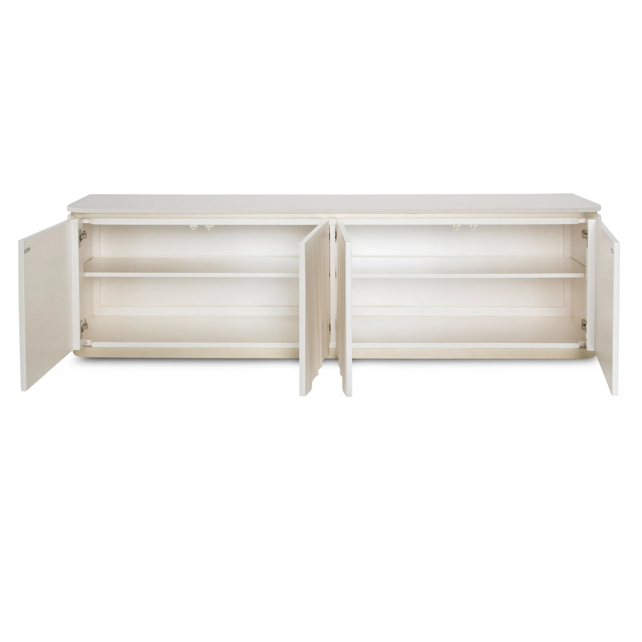 London Place - Media Cabinet - Creamy Pearl - Image 4