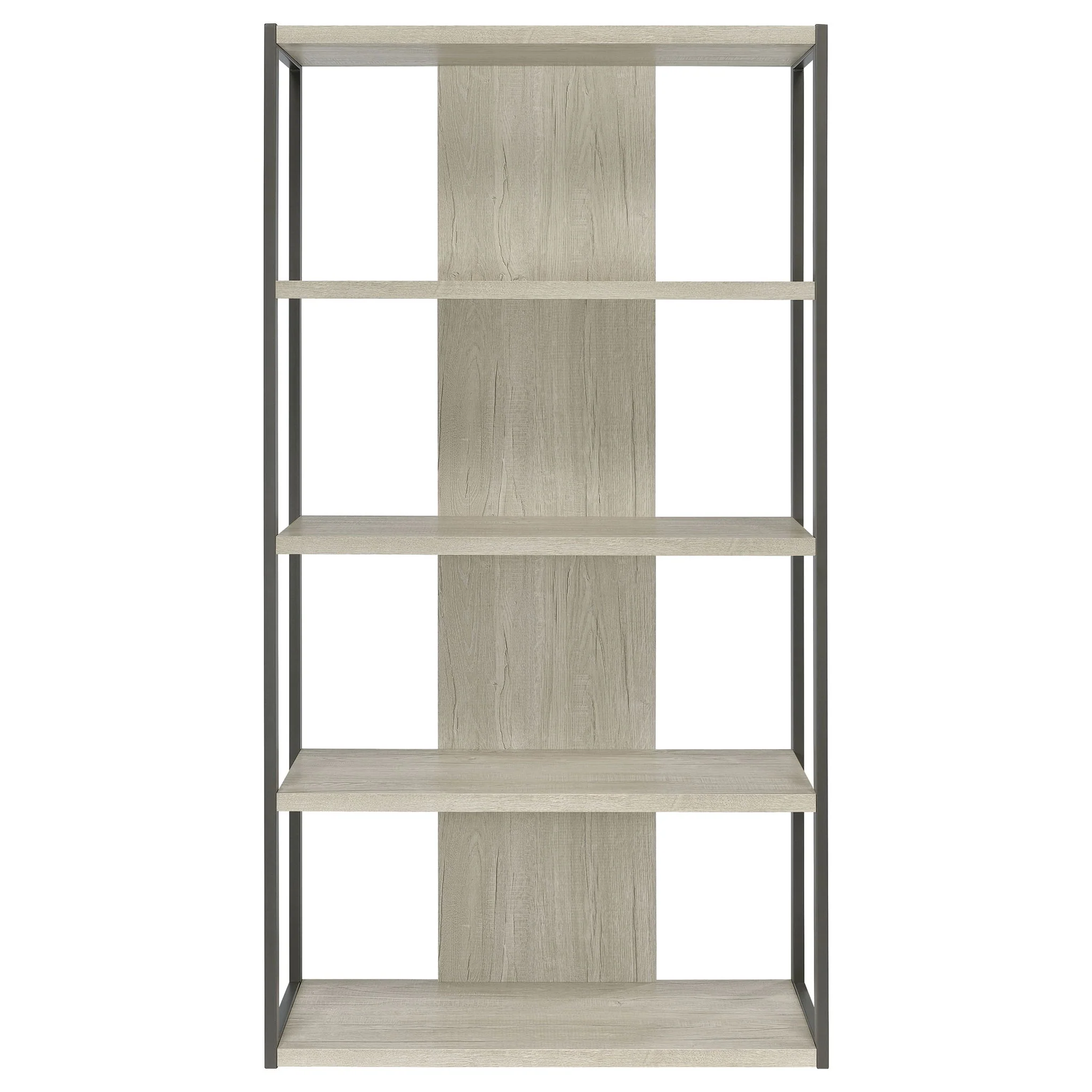 Loomis 72-inch 4-shelf Bookshelf Whitewashed Grey - Image 2