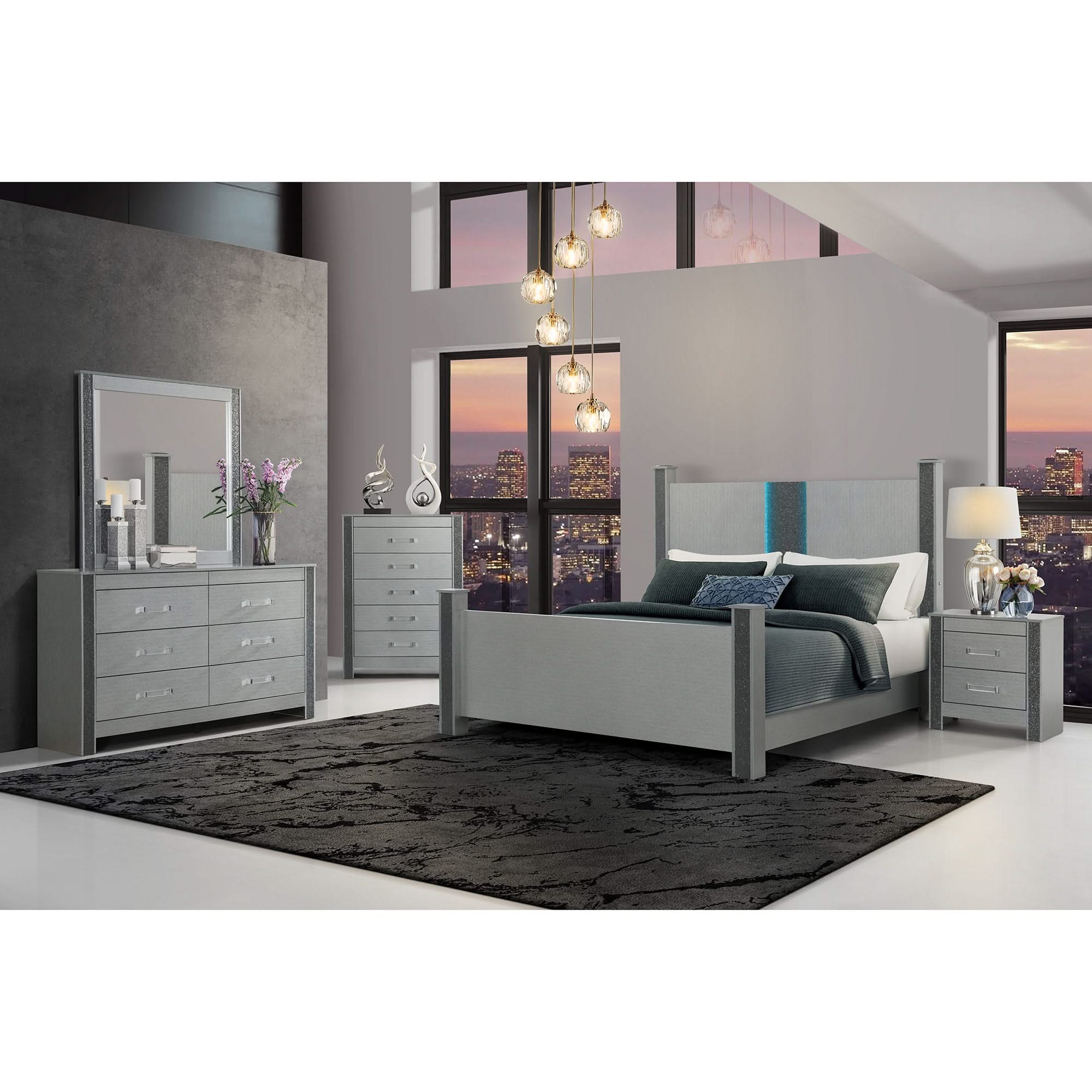 Lorenzo - Bed With Speakers And Glittered Detailing - Image 2