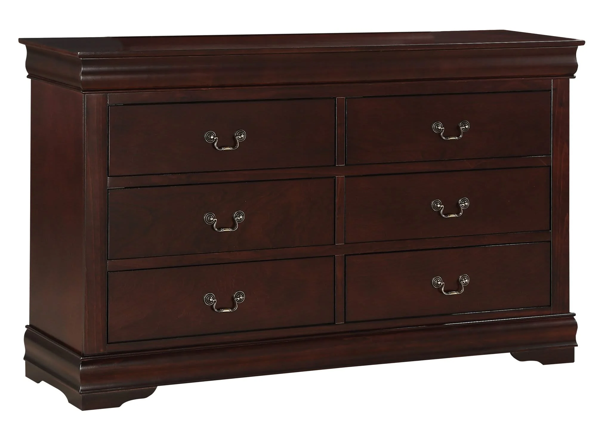 Louis Philip - Dresser & Mirror - Cherry - Image 2