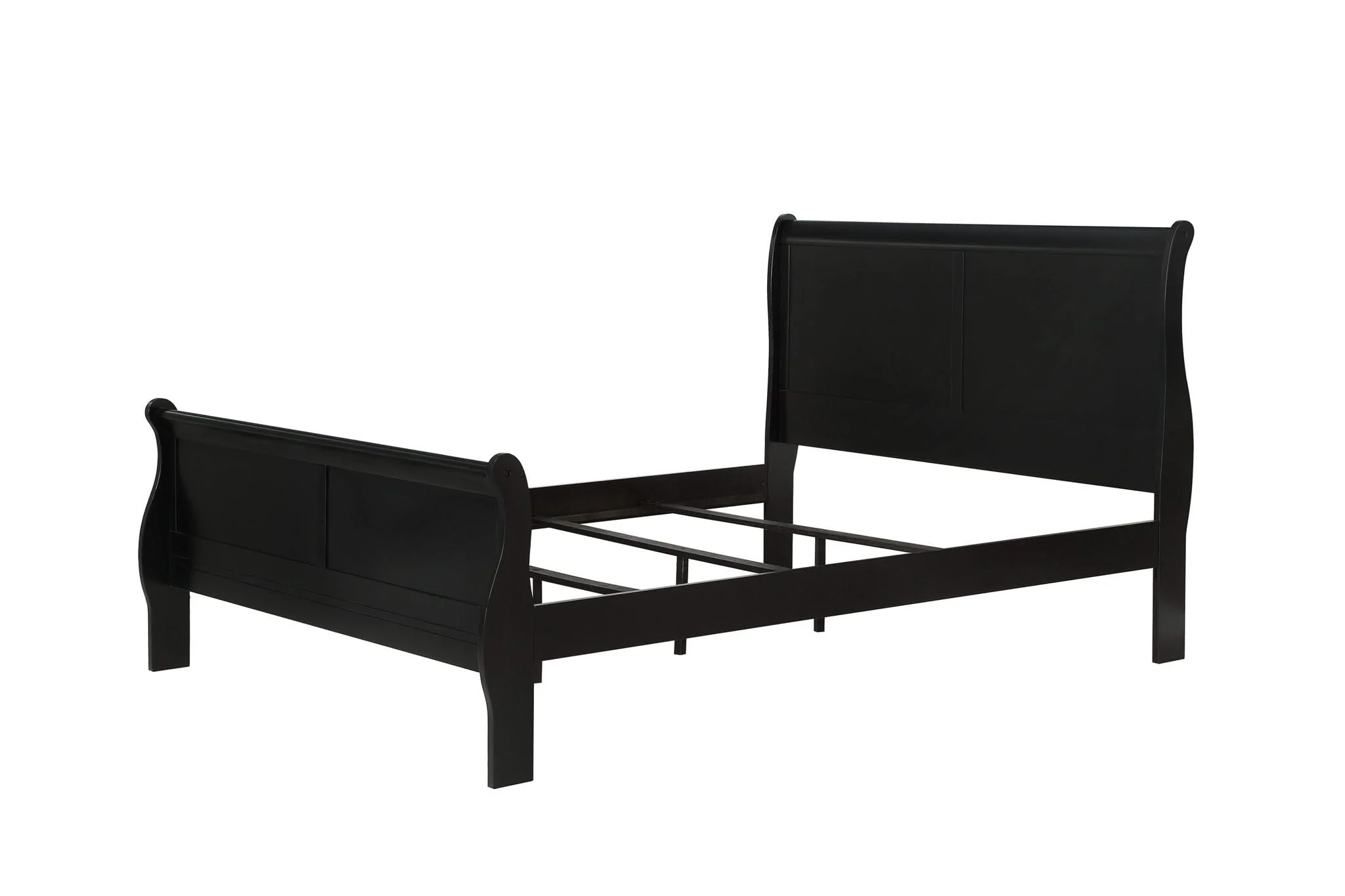 Louis Philip - Full 4 Piece Bedroom Set - Black - Image 2