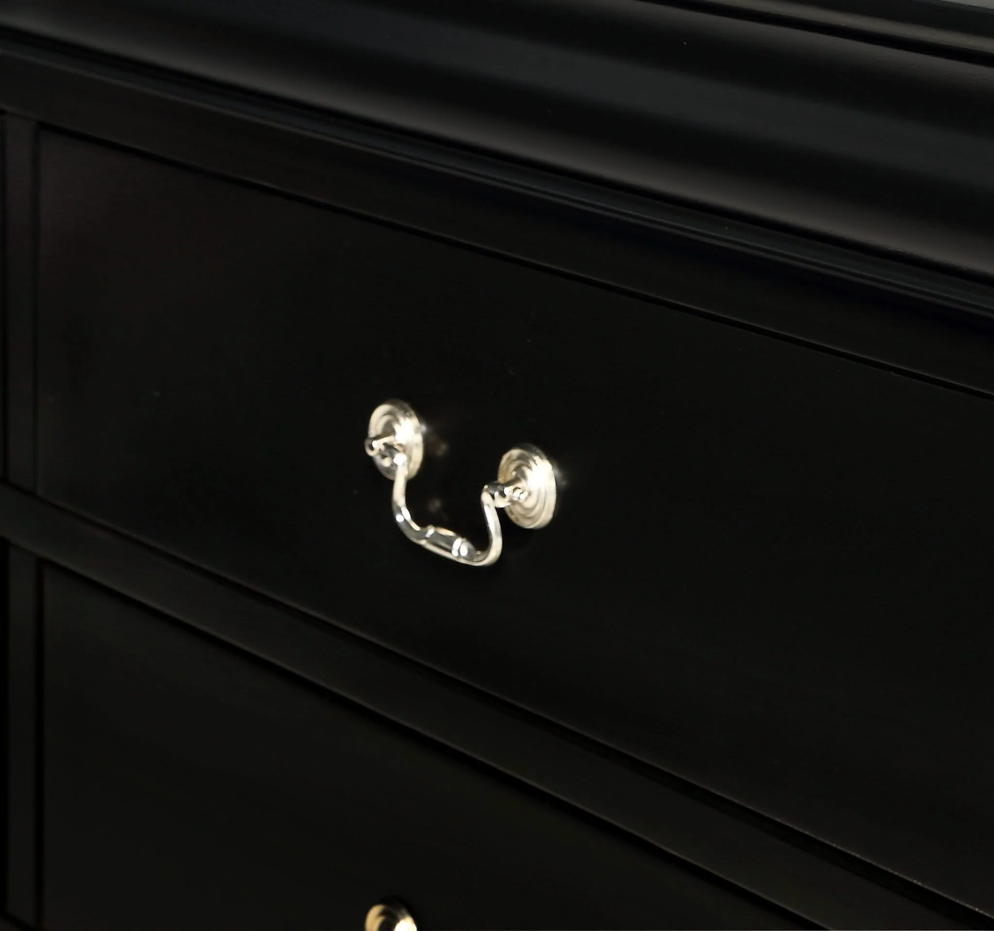 Louis Philip - Full 5 Piece Bedroom Set - Black - Image 4
