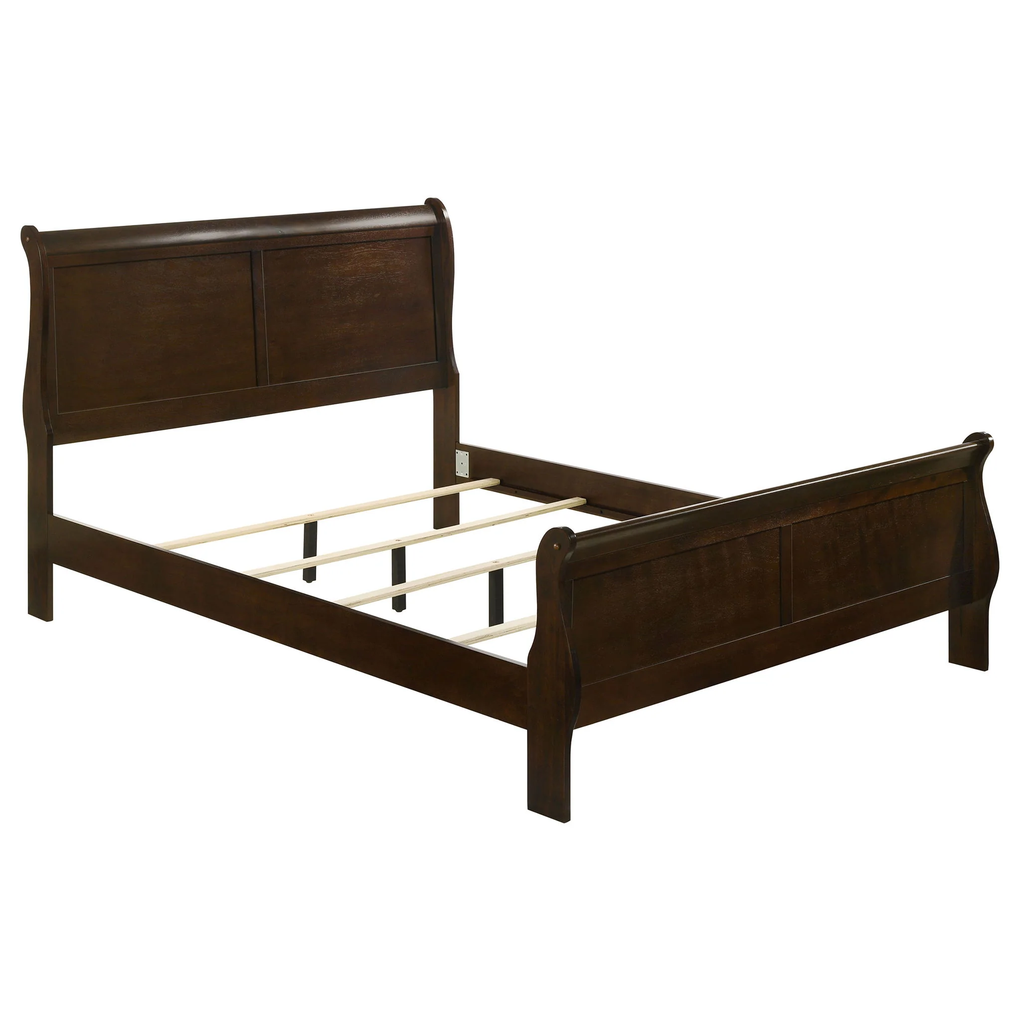 Louis Philippe 4-piece Full Bedroom Set Cappuccino - Image 3