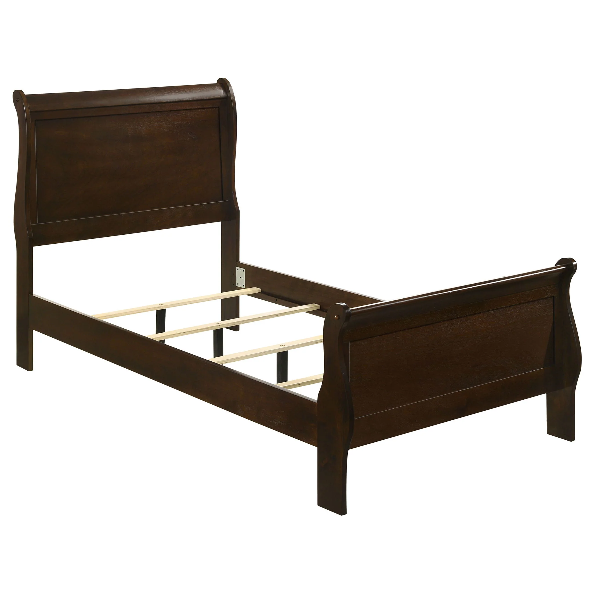 Louis Philippe 4-piece Twin Bedroom Set Cappuccino - Image 2