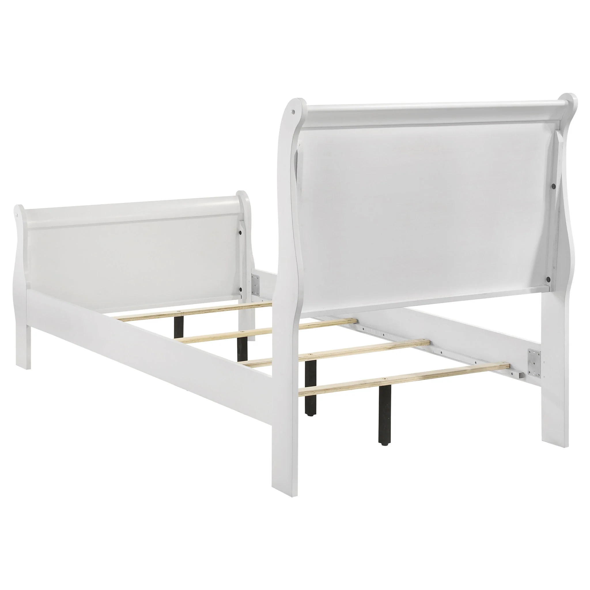 Louis Philippe 47-inch Twin Sleigh Panel Bed White - Image 2