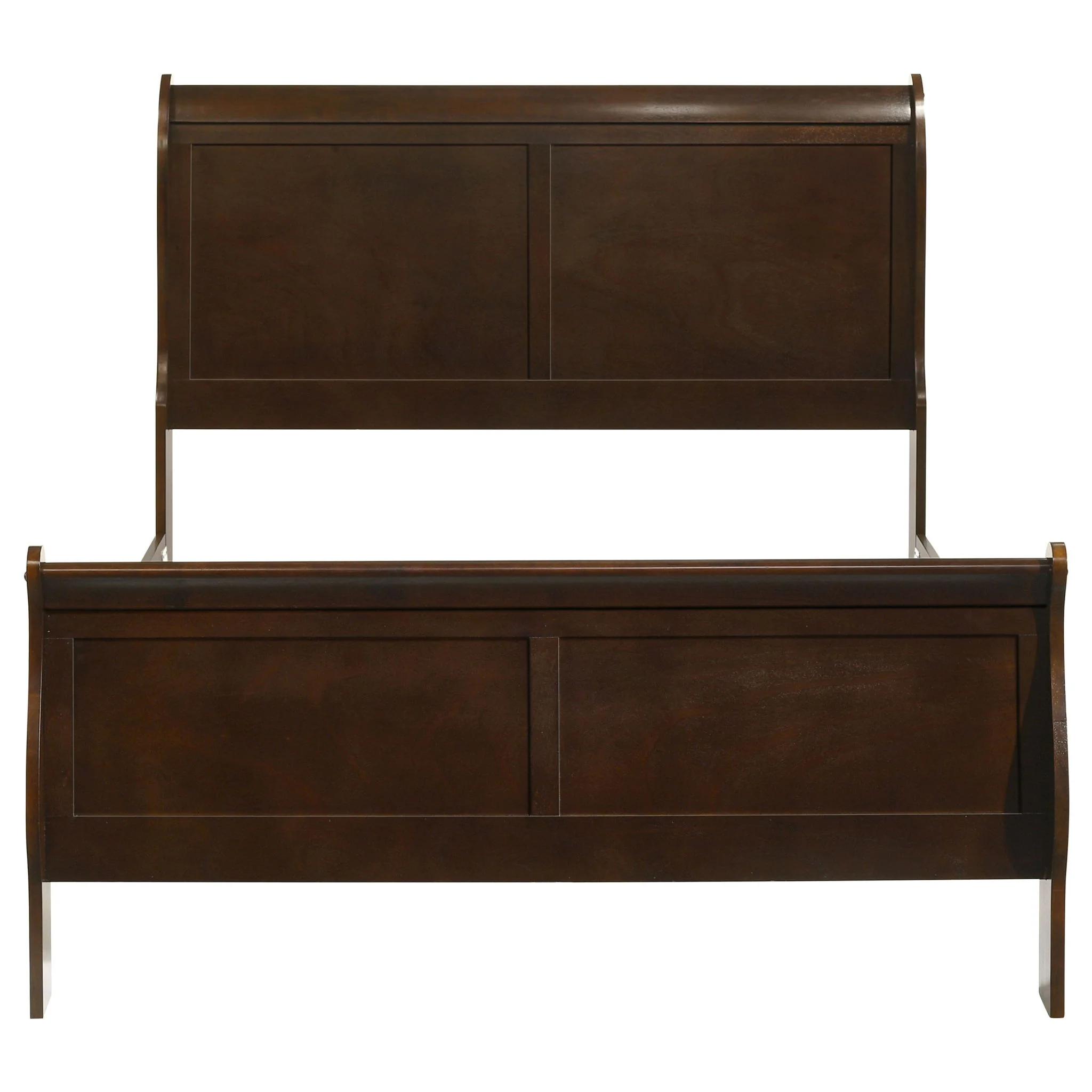 Louis Philippe Wood Full Sleigh Bed Cappuccino - Image 3