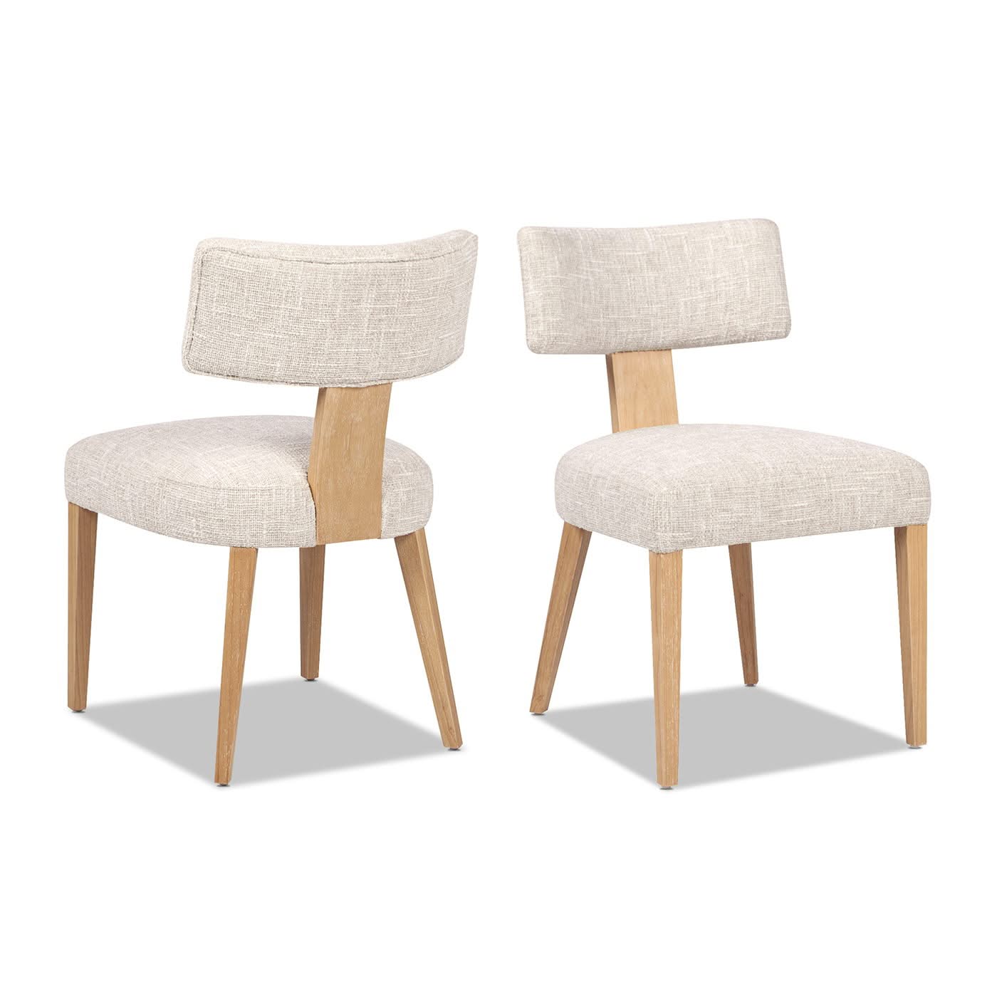 Louise - Split Back Upholstered Dining Side Chair (Set of 2) - Travertine Beige - Image 3