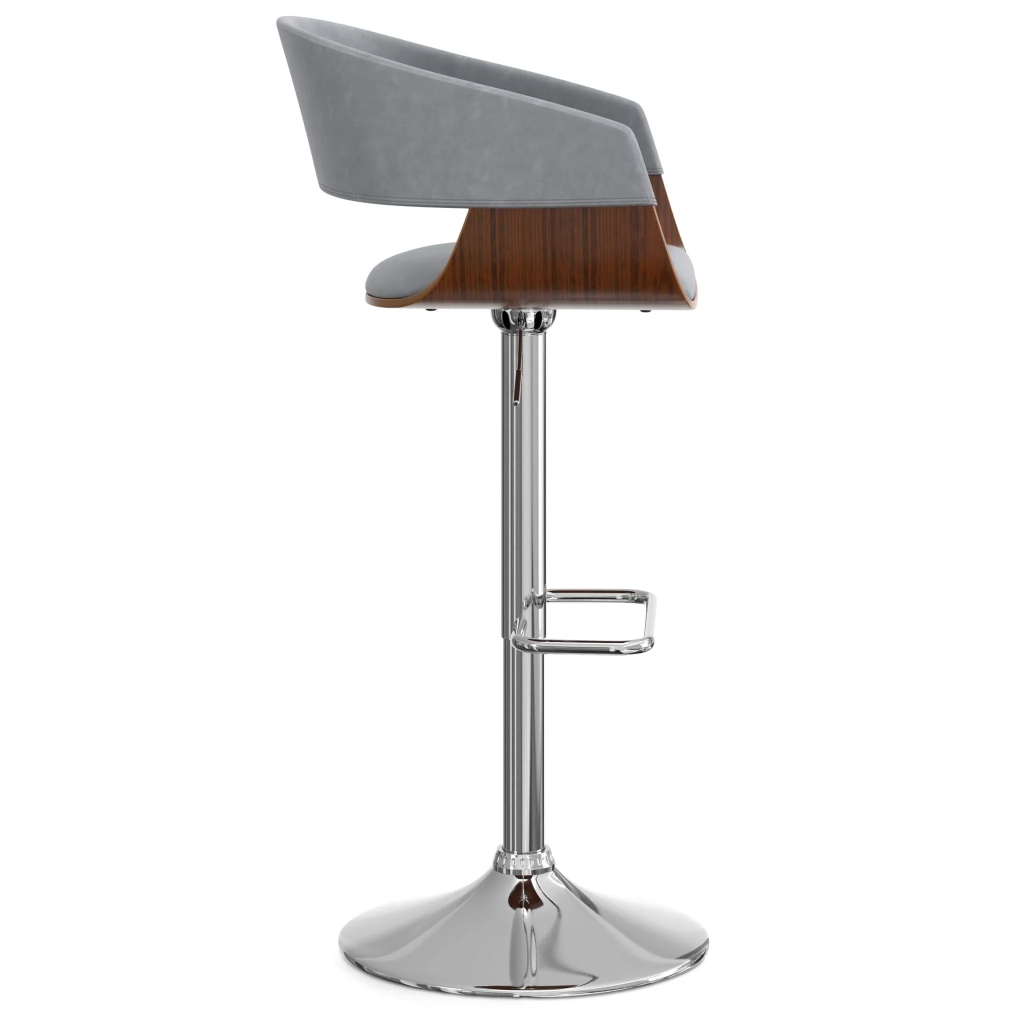 Lowell - Adjustable Swivel Bar Stool - Stone Gray - Image 2