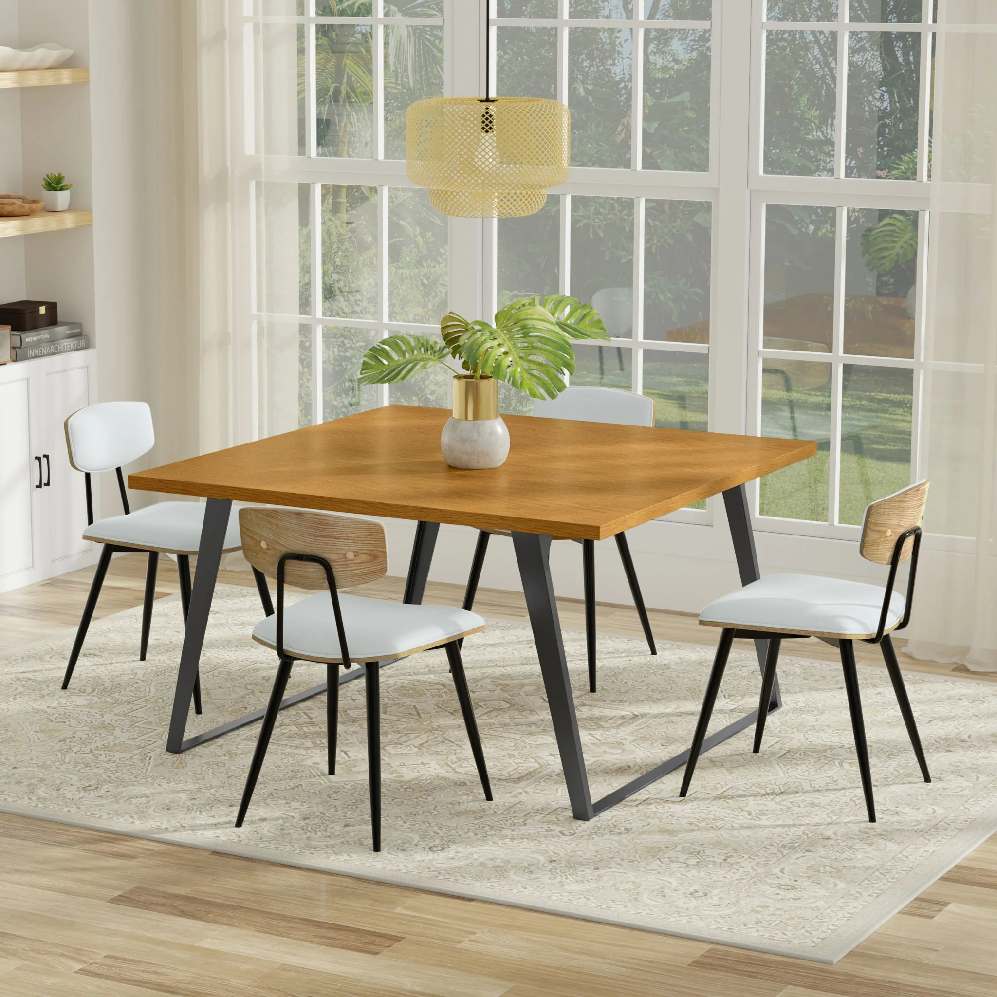 Lowry - Handcrafted Square Dining Table - Image 11