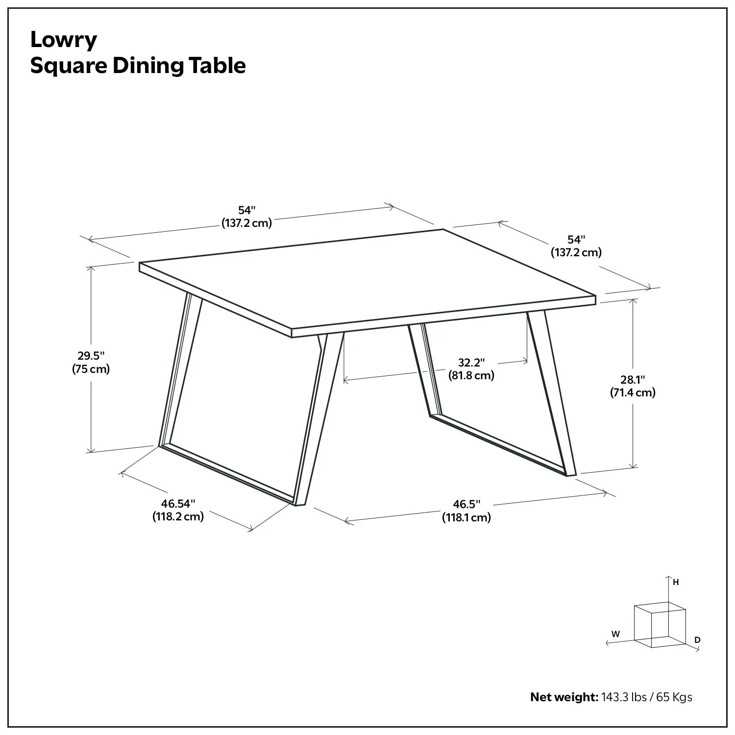 Lowry - Handcrafted Square Dining Table - Image 6